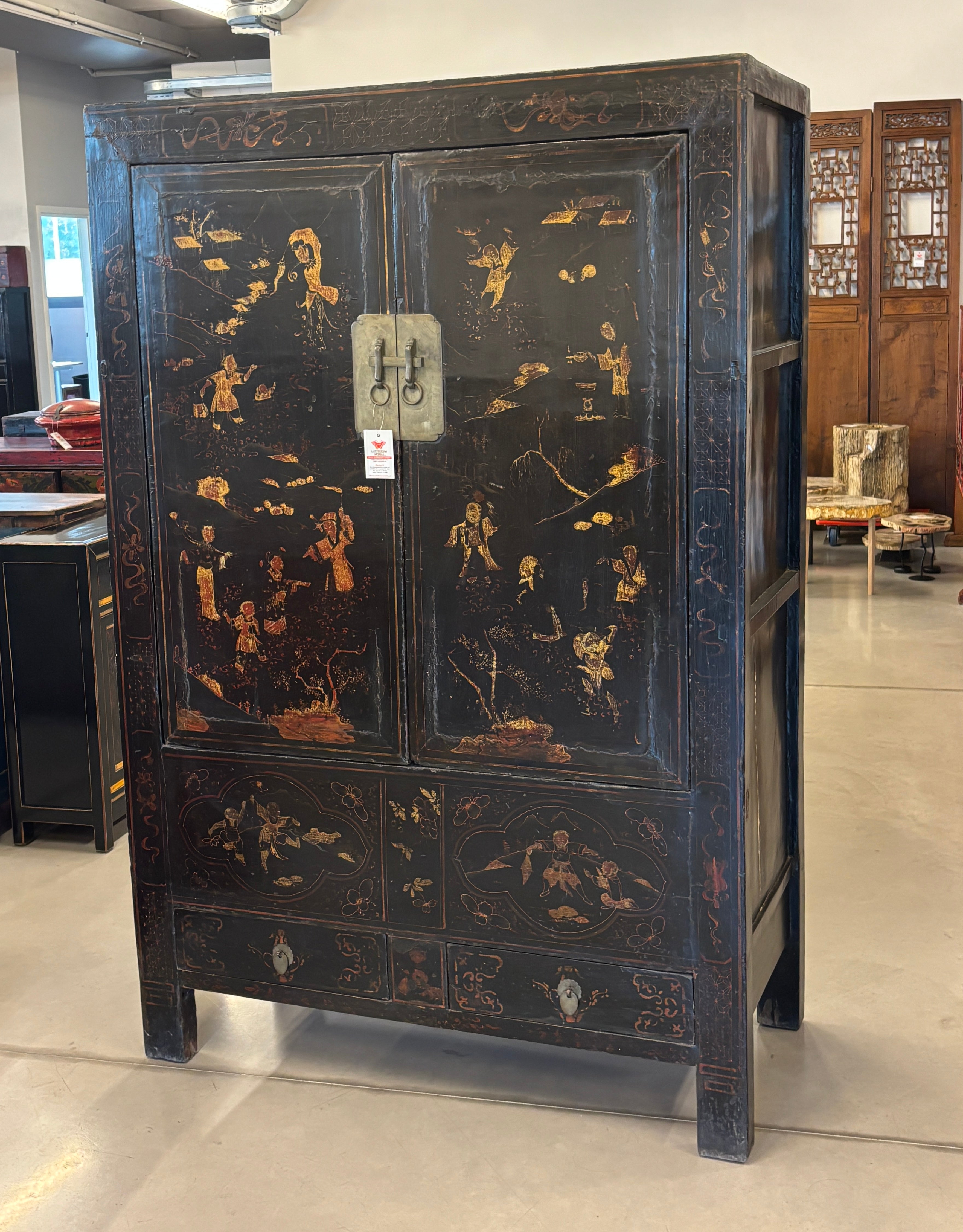 ARMADIO CINESE SHANXI CON DECORI