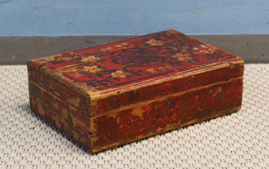 SCATOLA CINESE ROSSA DECORATA