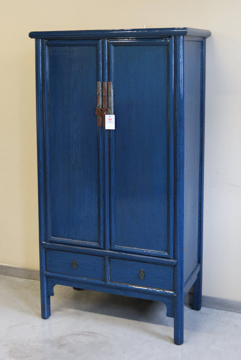 ARMADIO CINESE IN LACCA BLU