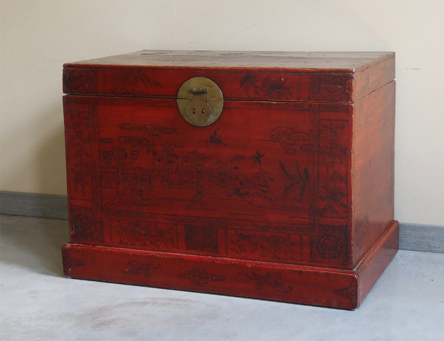 GRANDE BAULE CINESE DECORO LIEVE