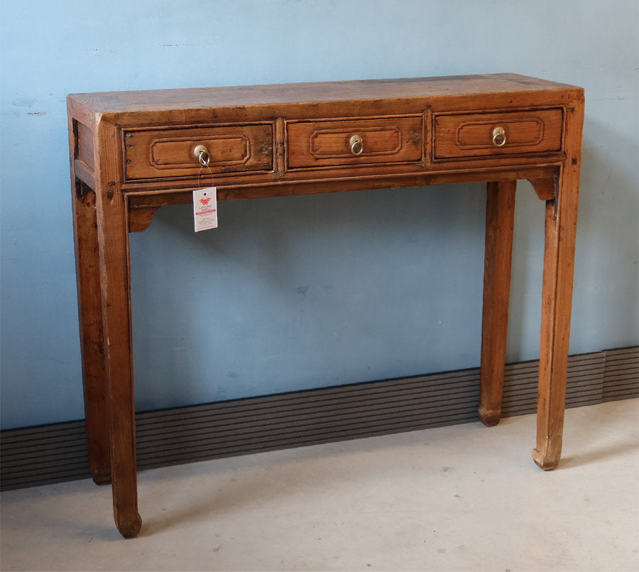 STRETTA CONSOLLE CON CASSETTI OLMO CINESE