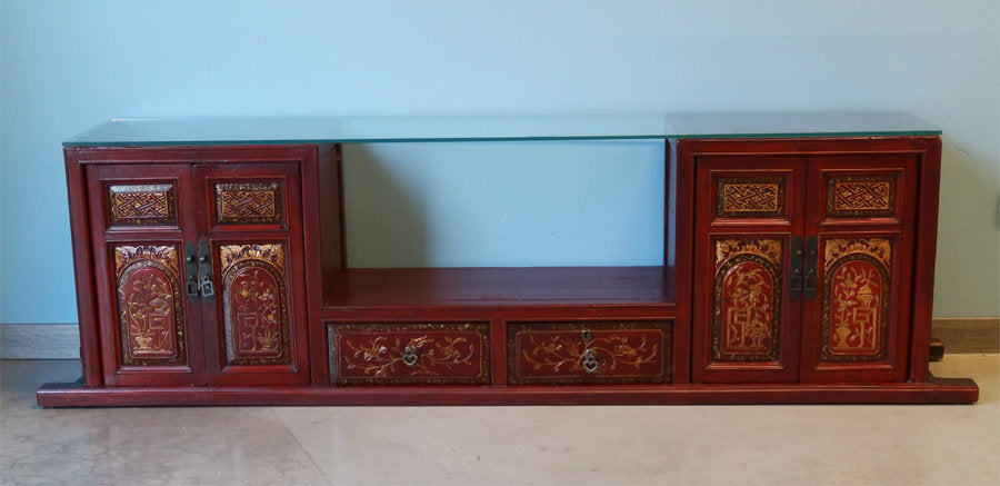 CASSAPANCA CINESE DEL FUJAN CON ALZATA E VETRO