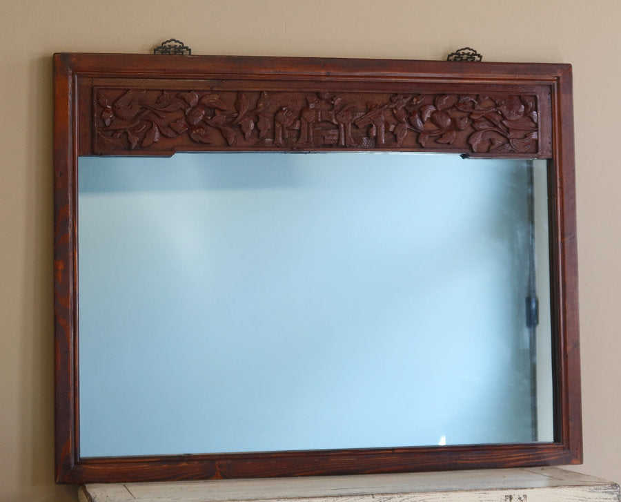 GRANDE CORNICE ANTICA CON SPECCHIO