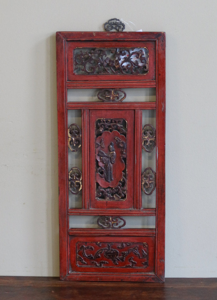 PANNELLO CINESE LIGNEO VERTICALE CON INTAGLI