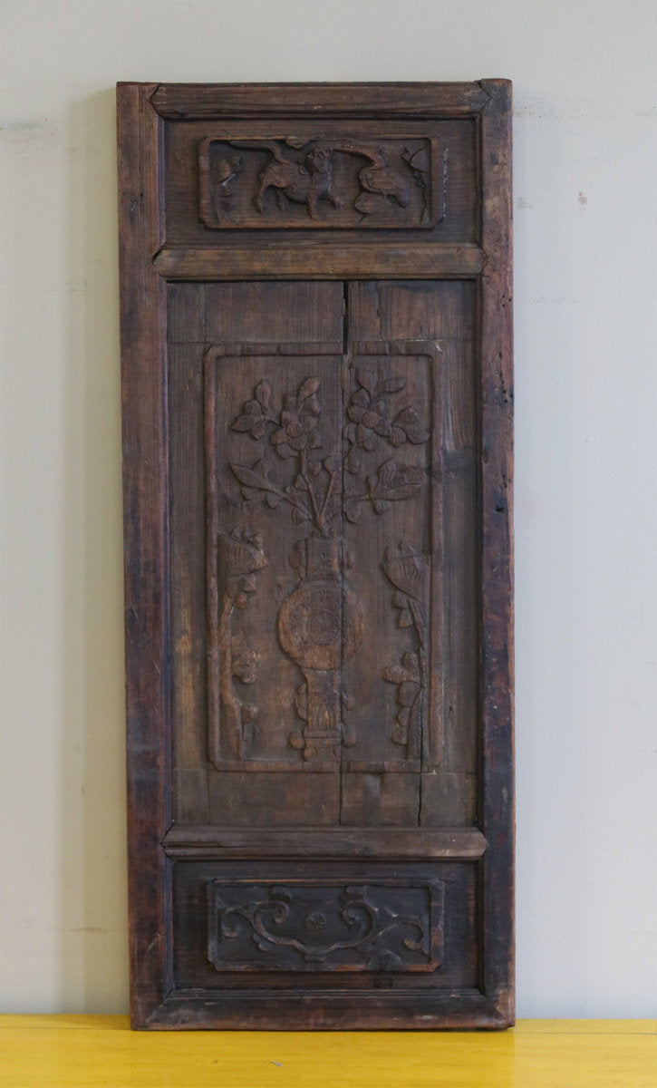 PANNELLO CINESE LIGNEO VERTICALE CON INTAGLI