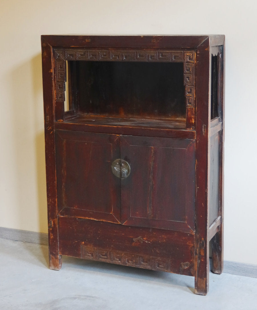 ALTA CREDENZA OLMO CINESE CON VANO GIORNO