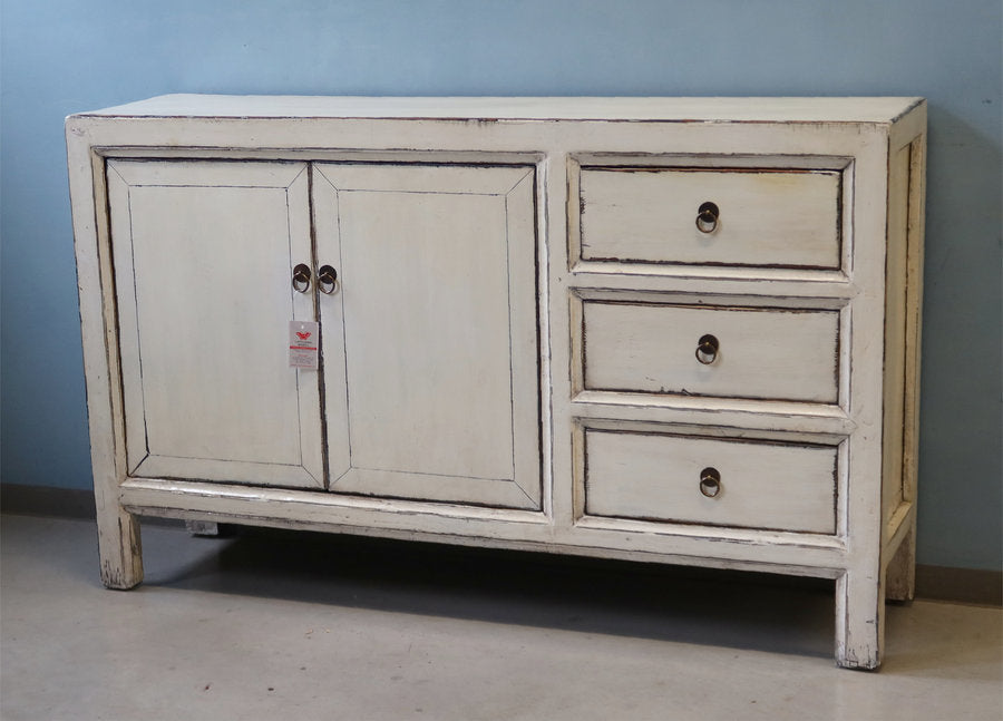 BUFFET CASSETTIERA CINESE LACCA BIANCA