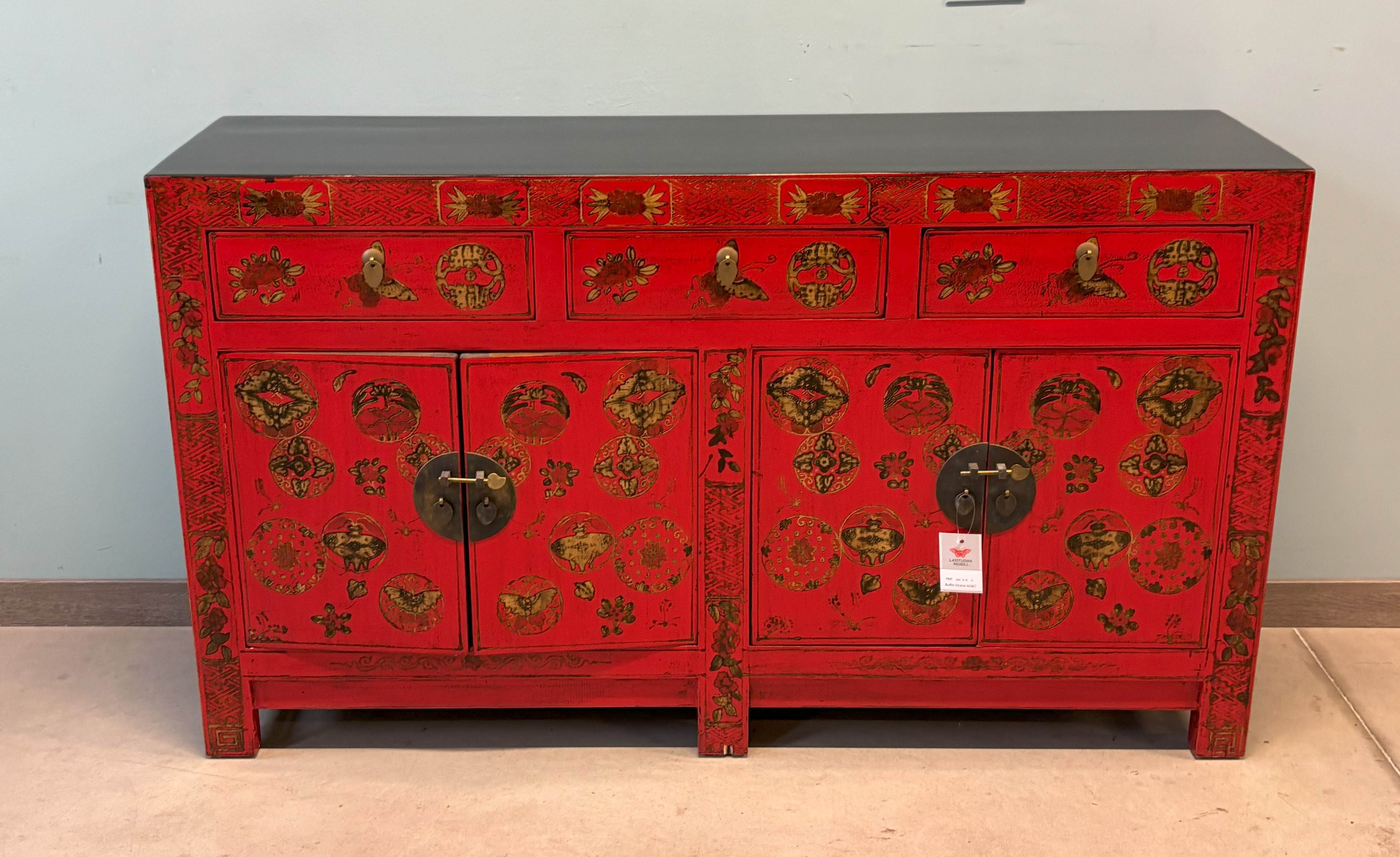 BUFFET CINESE SHANXI LACCA ROSSA DEC