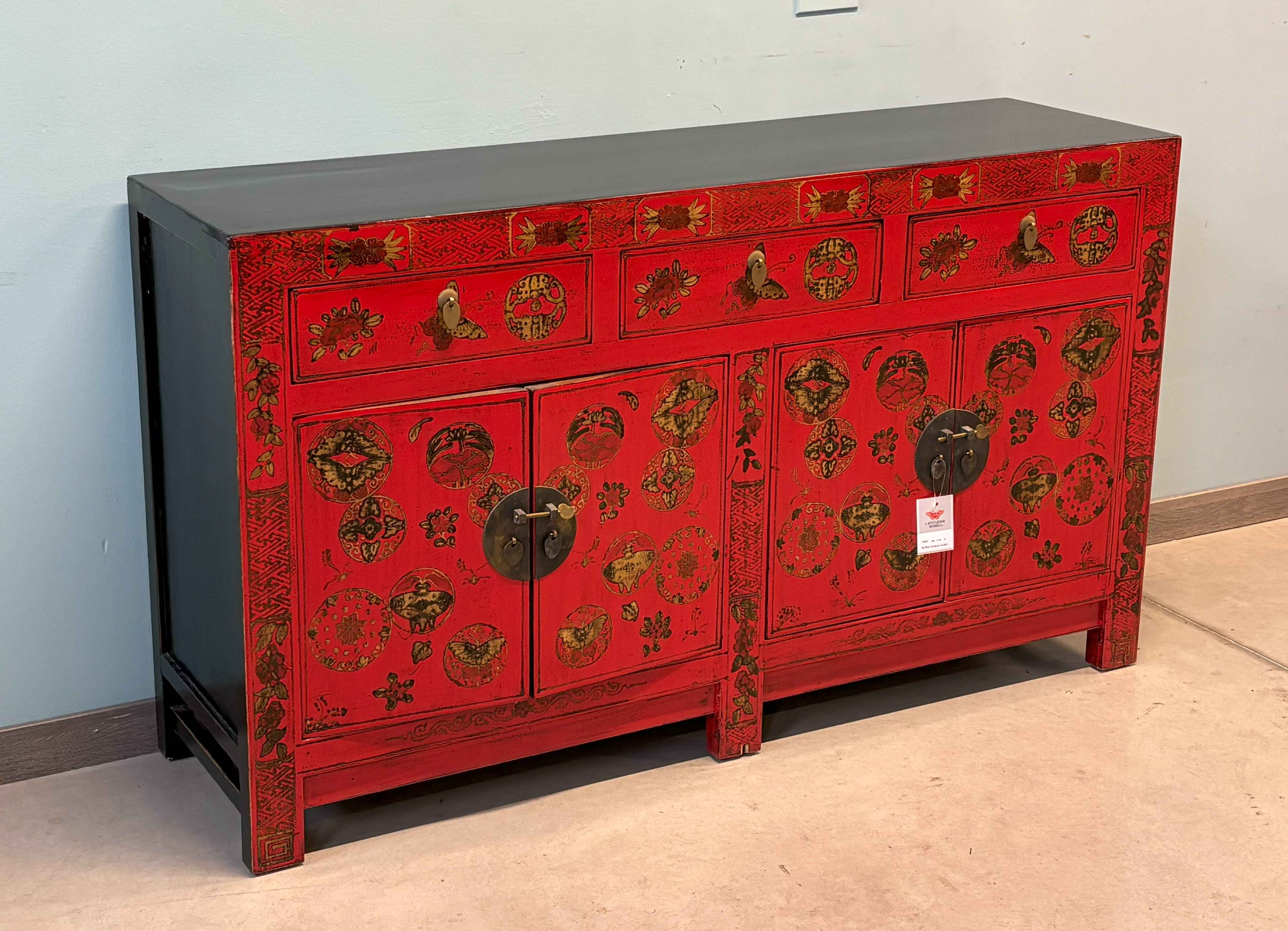 BUFFET CINESE SHANXI LACCA ROSSA DEC