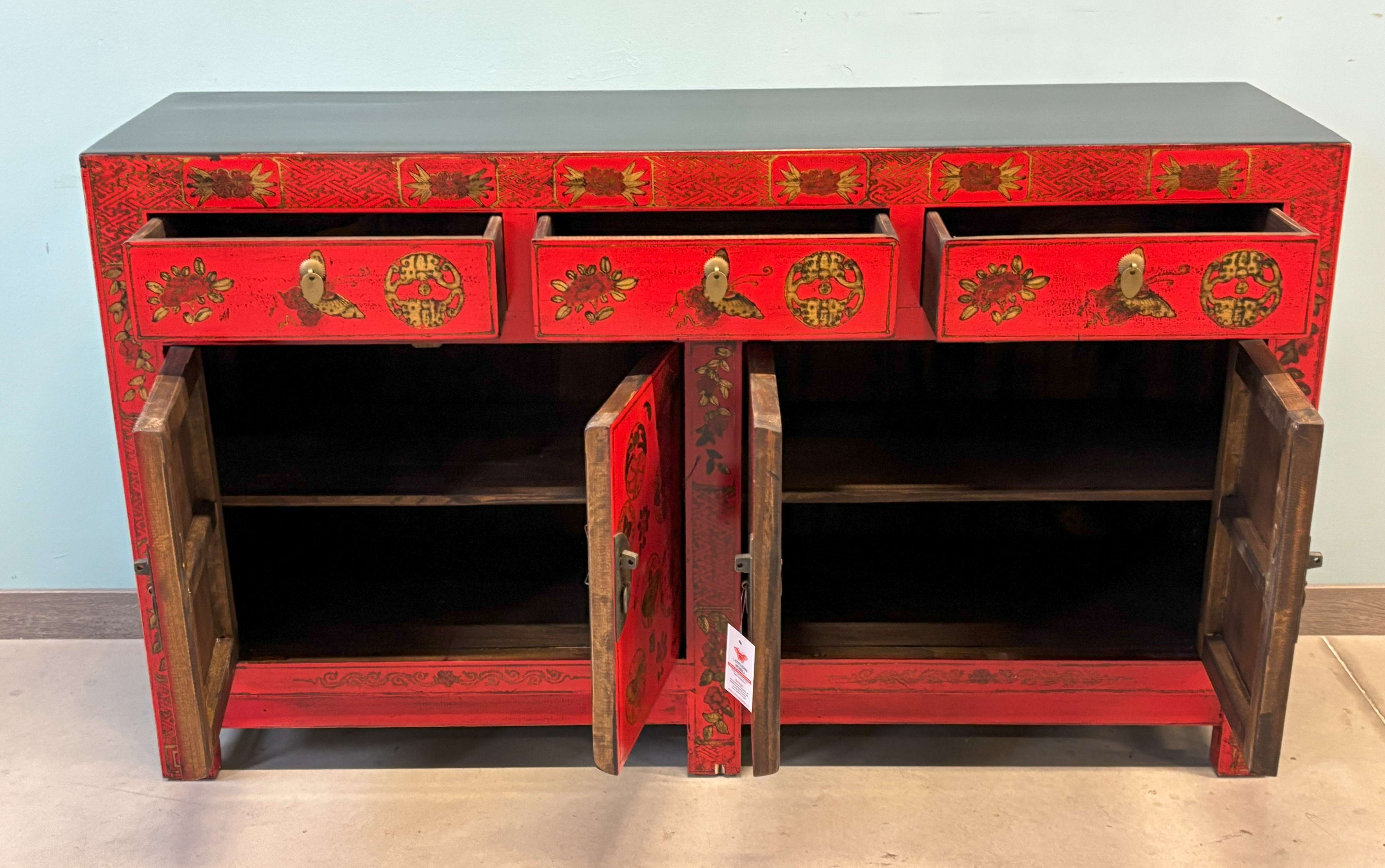 BUFFET CINESE SHANXI LACCA ROSSA DEC