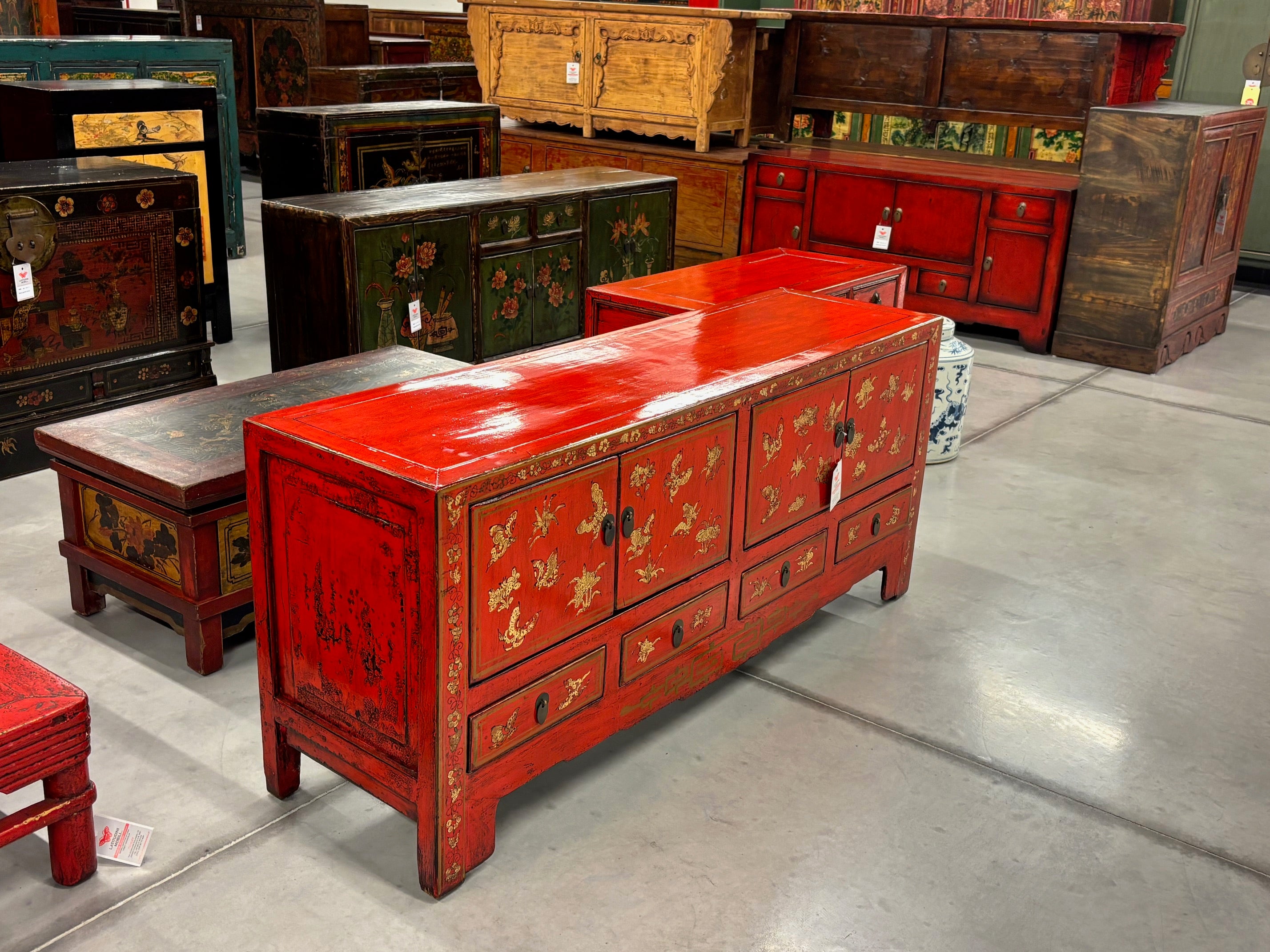 CASSAPANCA DECORATA CINESE DELLO SHANXI