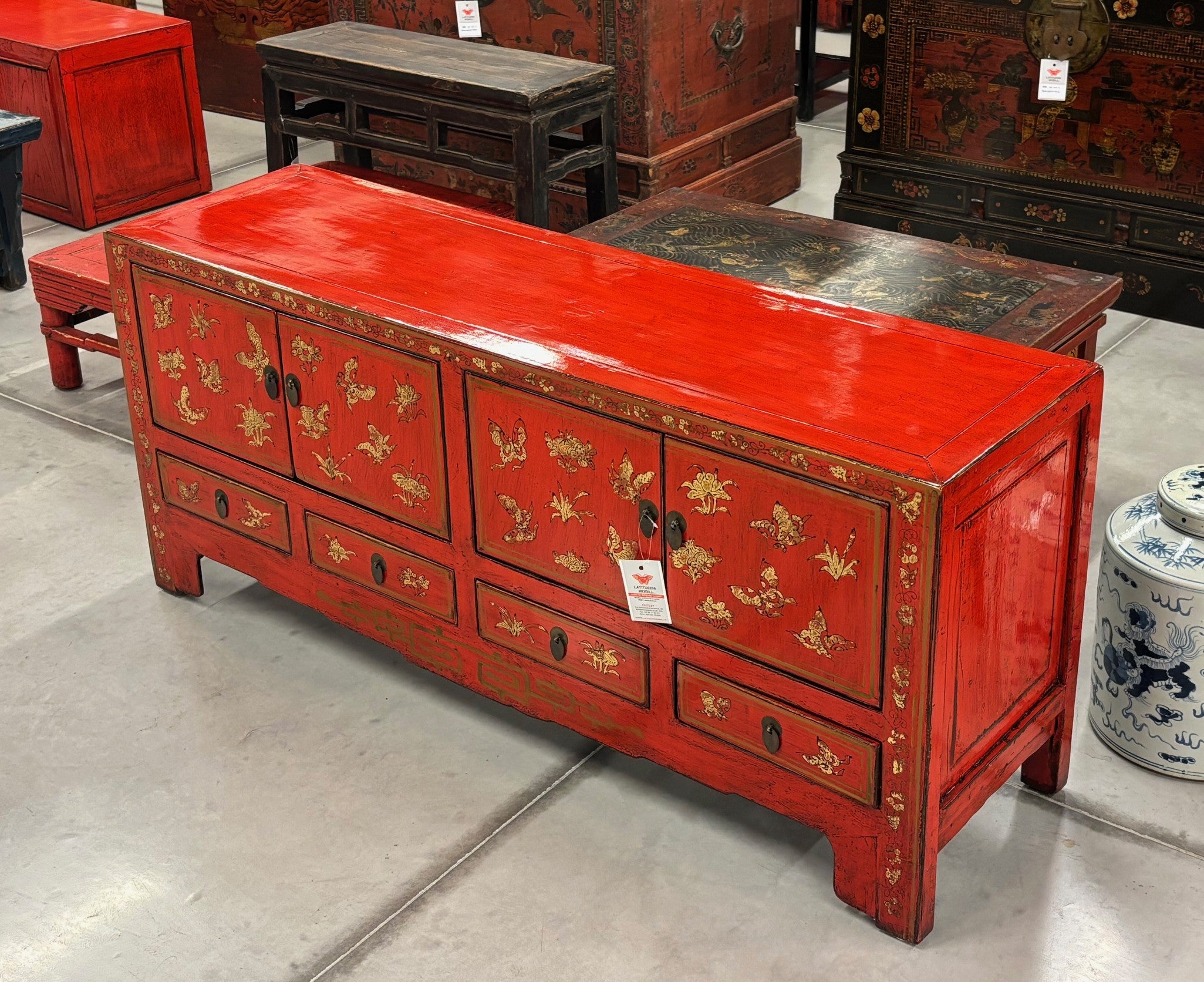 CASSAPANCA DECORATA CINESE DELLO SHANXI