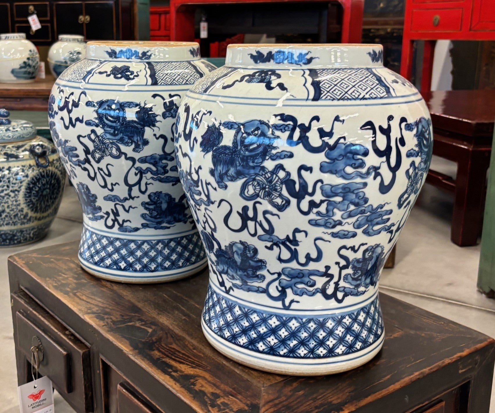 VASO CINESE IN CERAMICA DECORATA