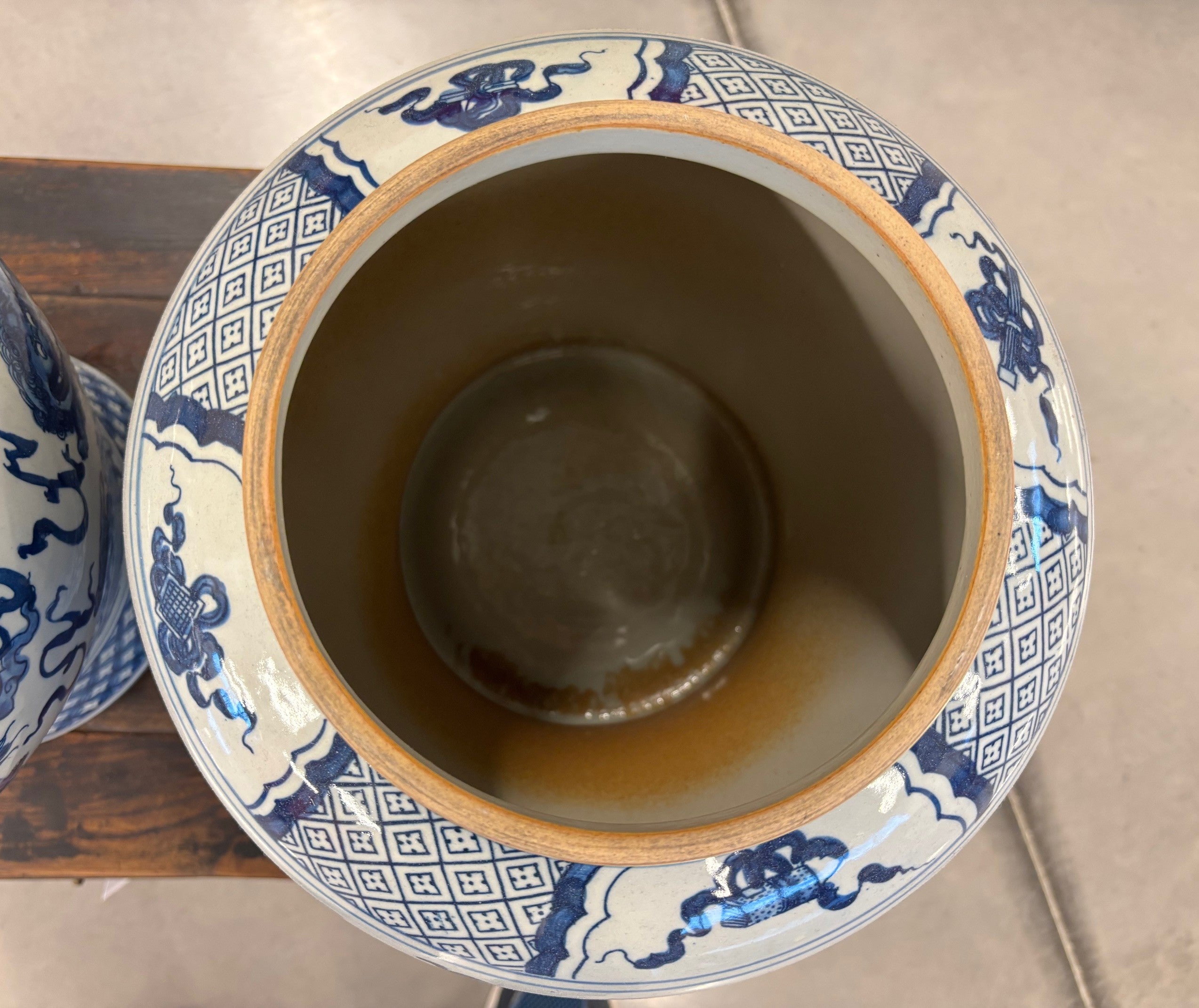 VASO CINESE IN CERAMICA DECORATA