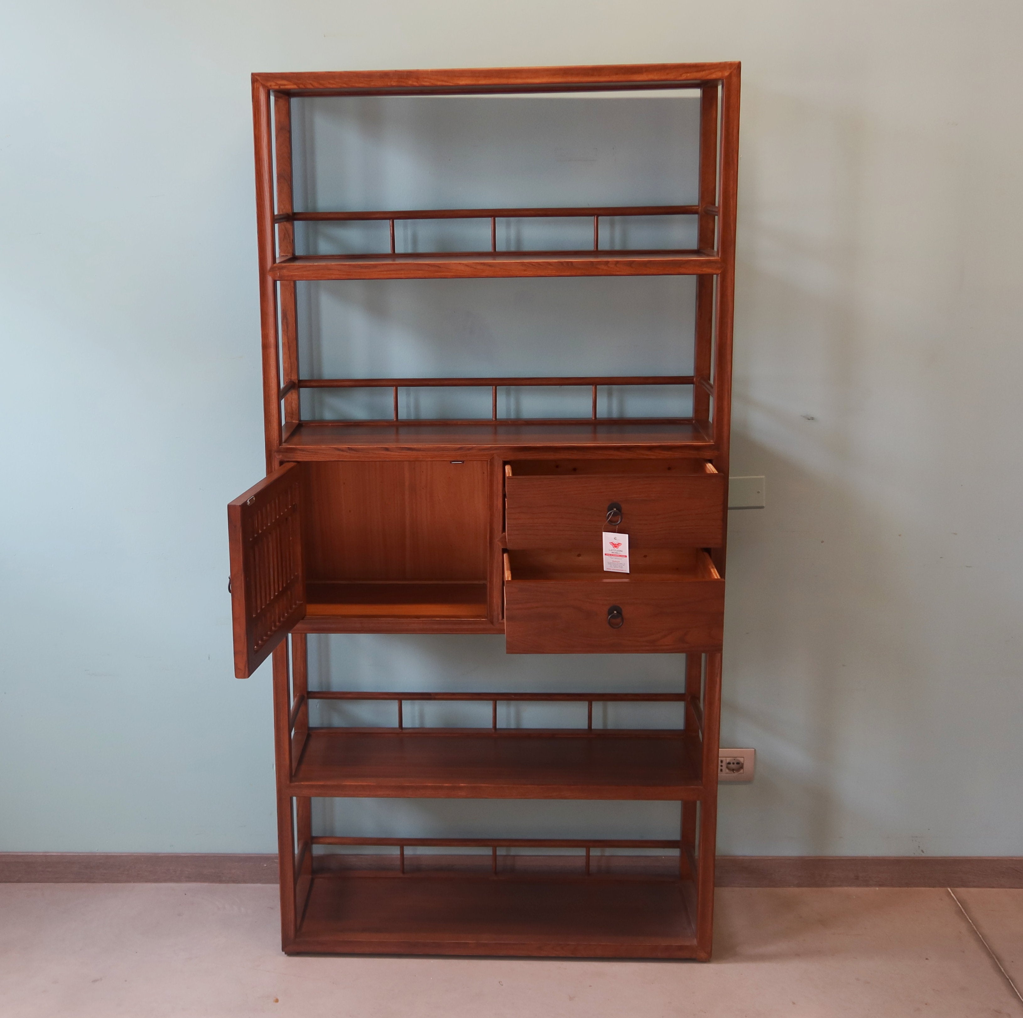 LIBRERIA CINESE OLMO NATURALE