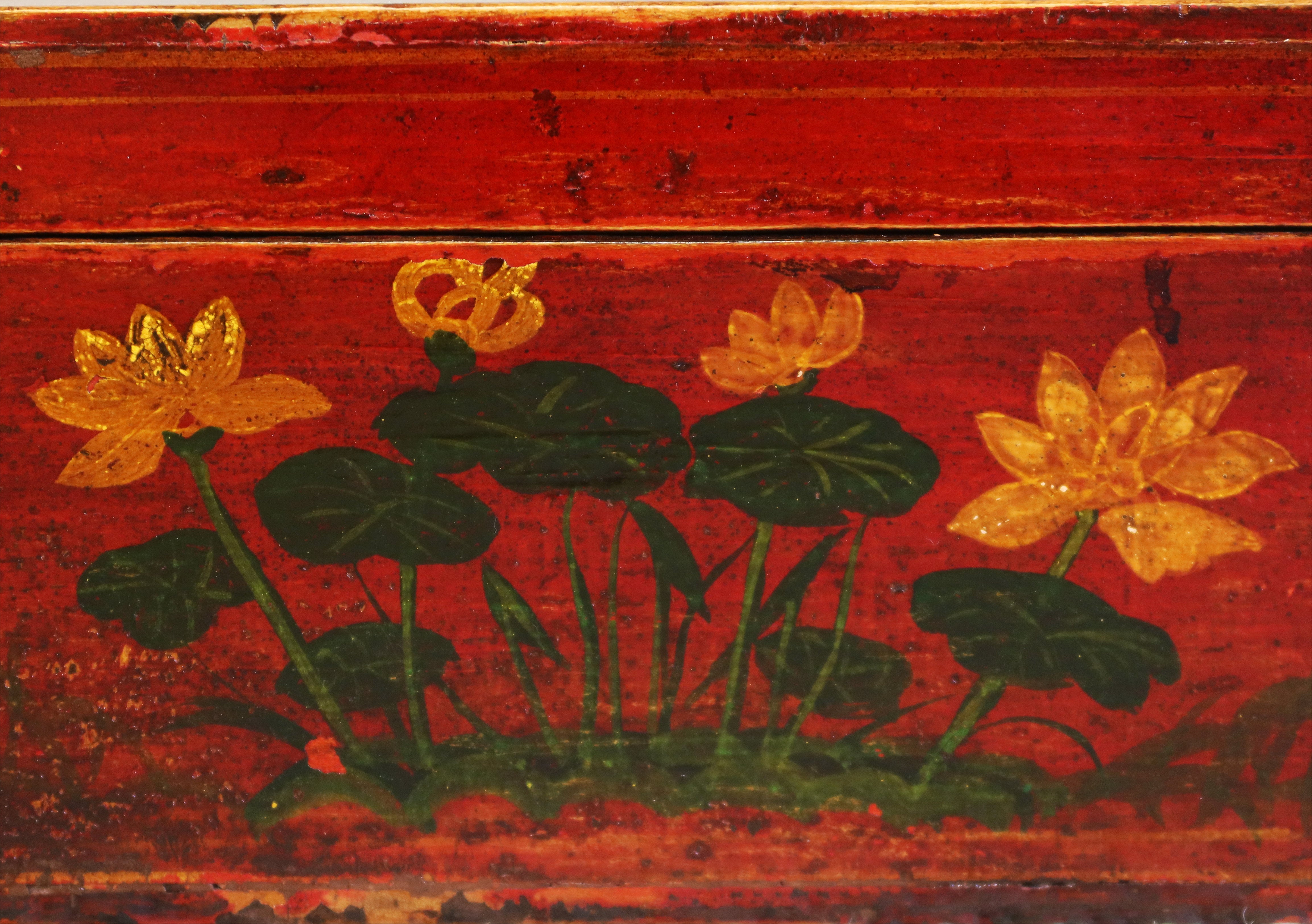 SCATOLA MONGOLIA DECORATA CON COPERCHIO