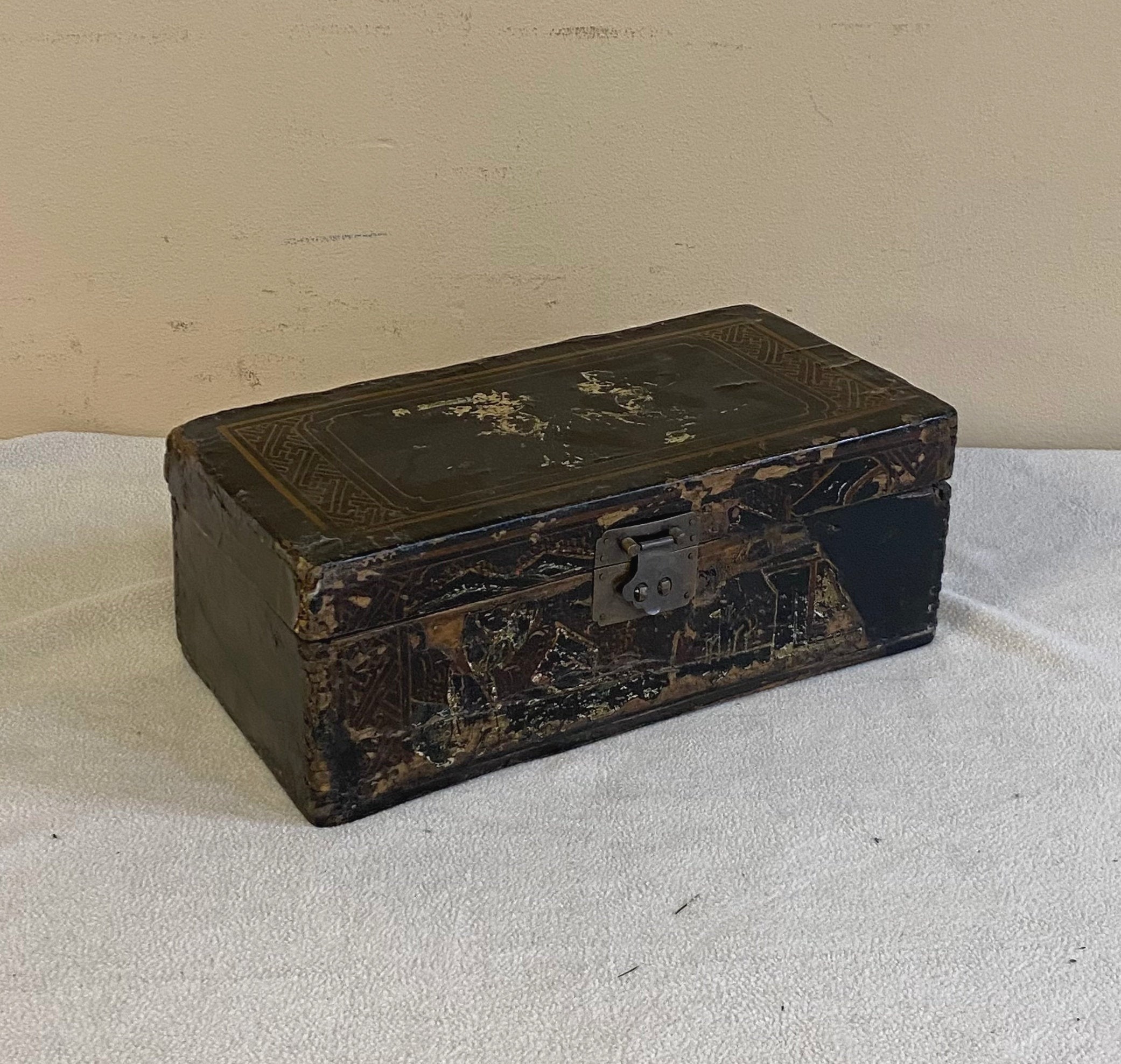 SCATOLA SHANXI NERA DECORATA