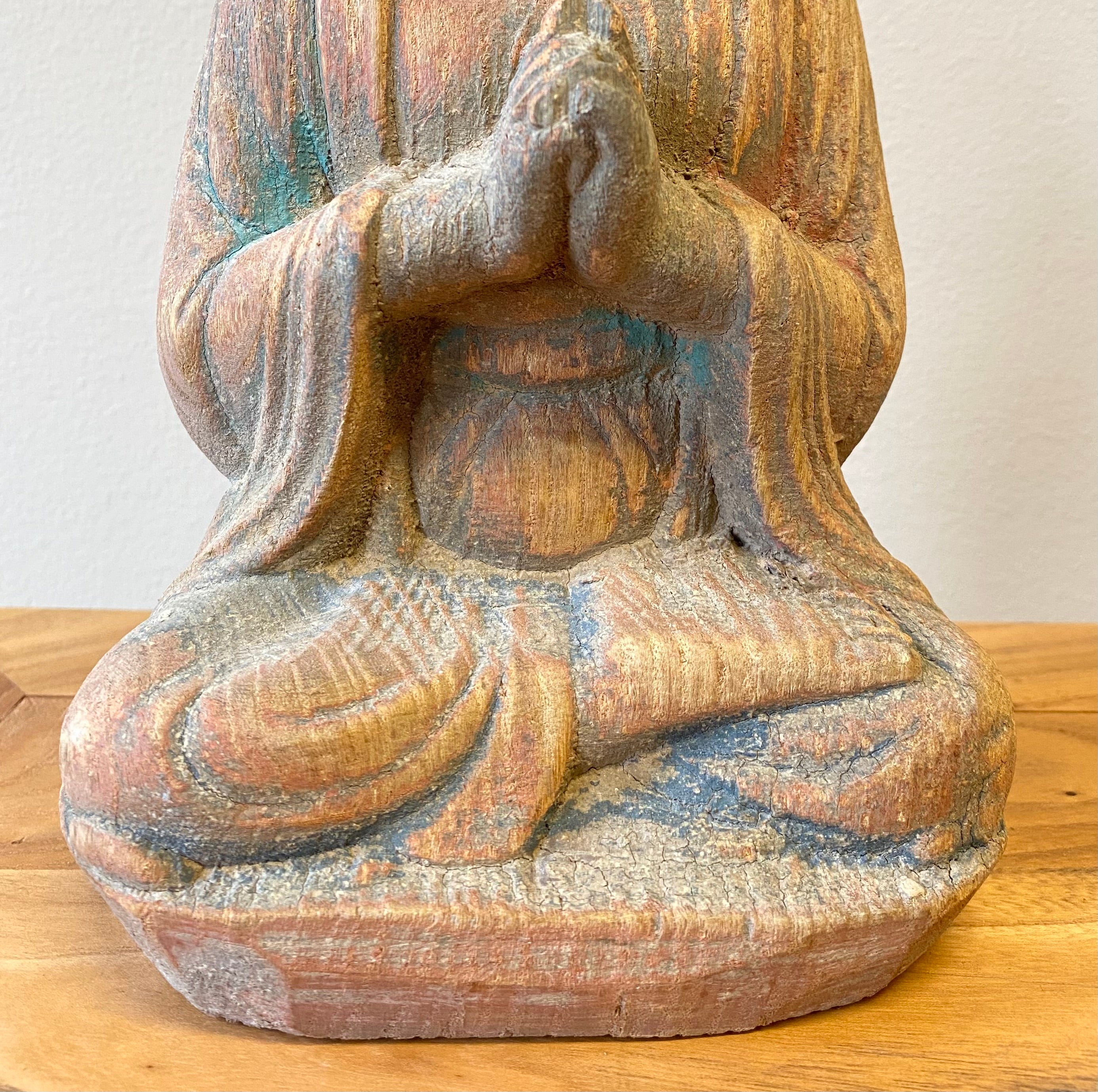 STATUETTA LIGNEA CINESE POSIZIONE LOTO