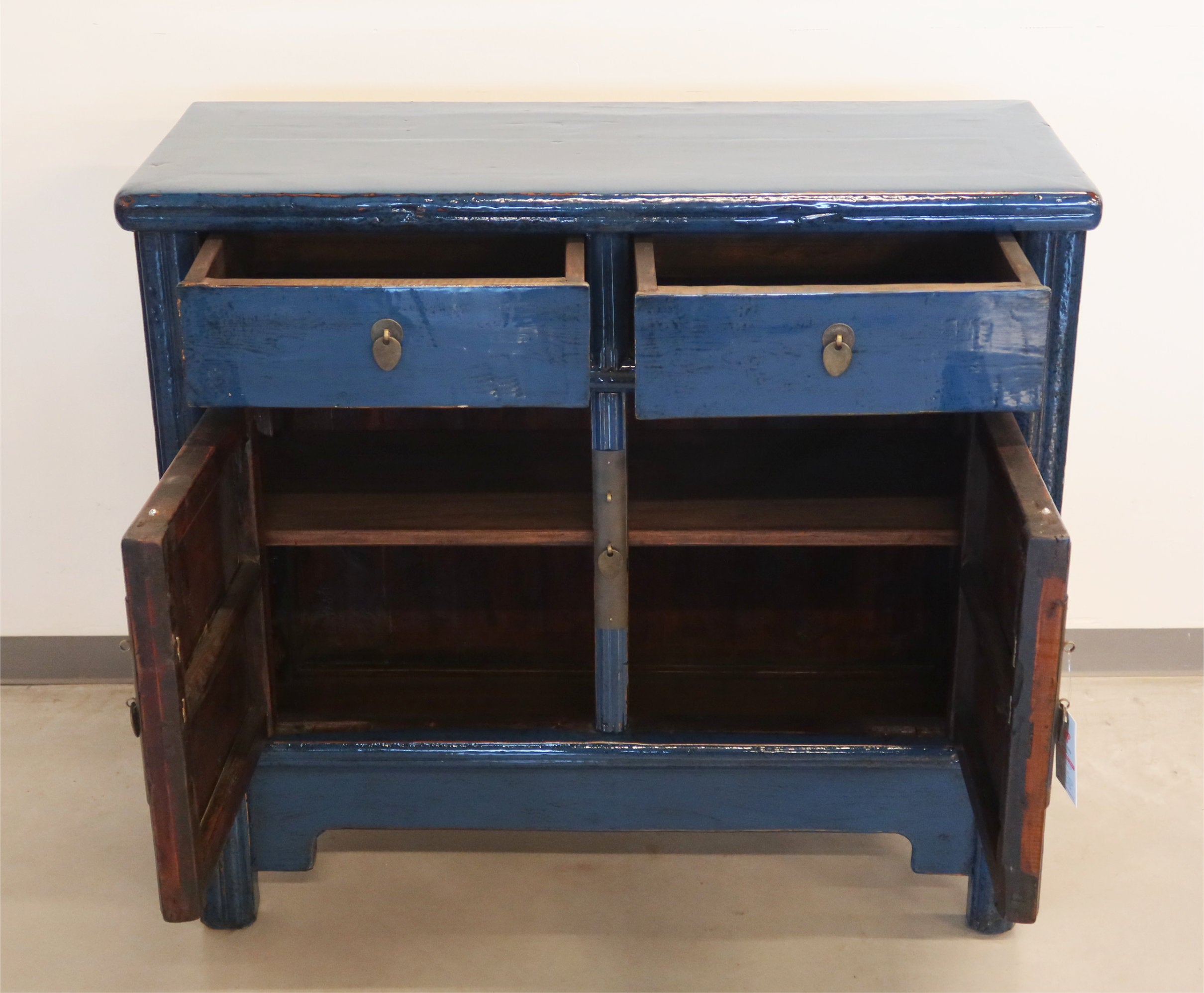 CREDENZINO LACCA BLU 2C2A