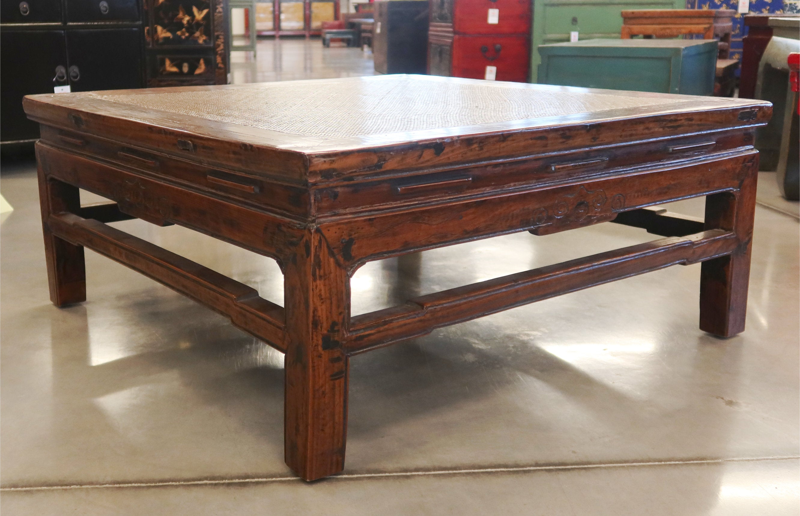 TAVOLO CINESE QUADRATO PIANO RATTAN