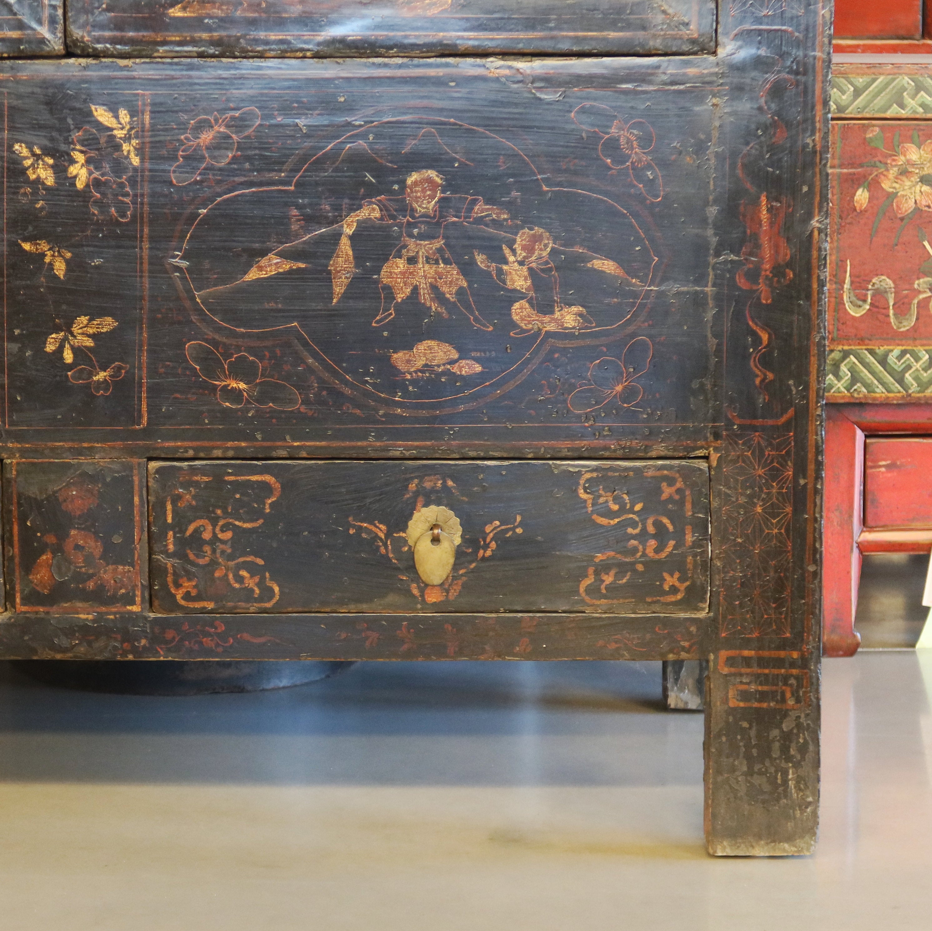 ARMADIO CINESE SHANXI CON DECORI