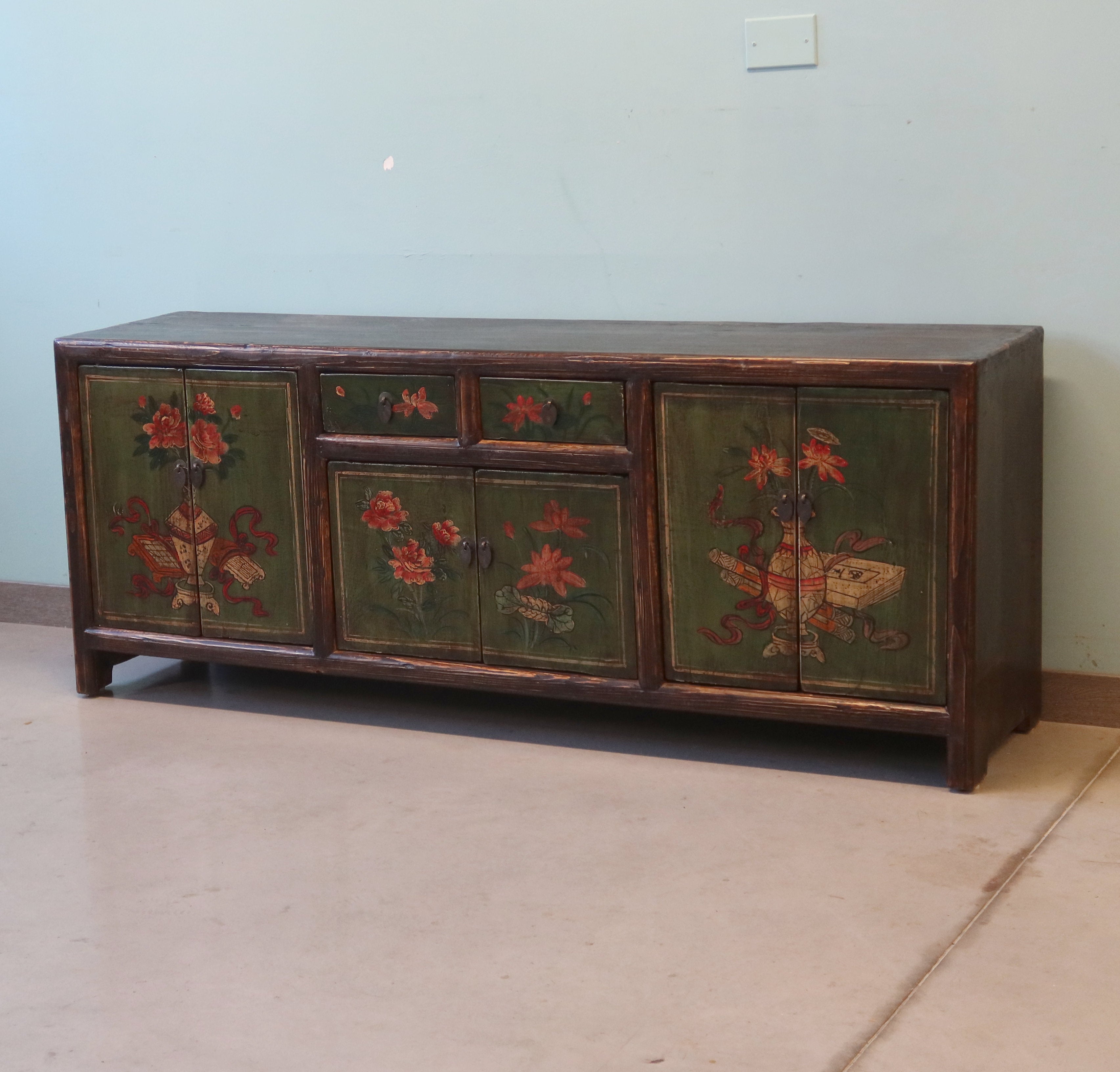 CASSAPANCA IN LACCA DECORATA