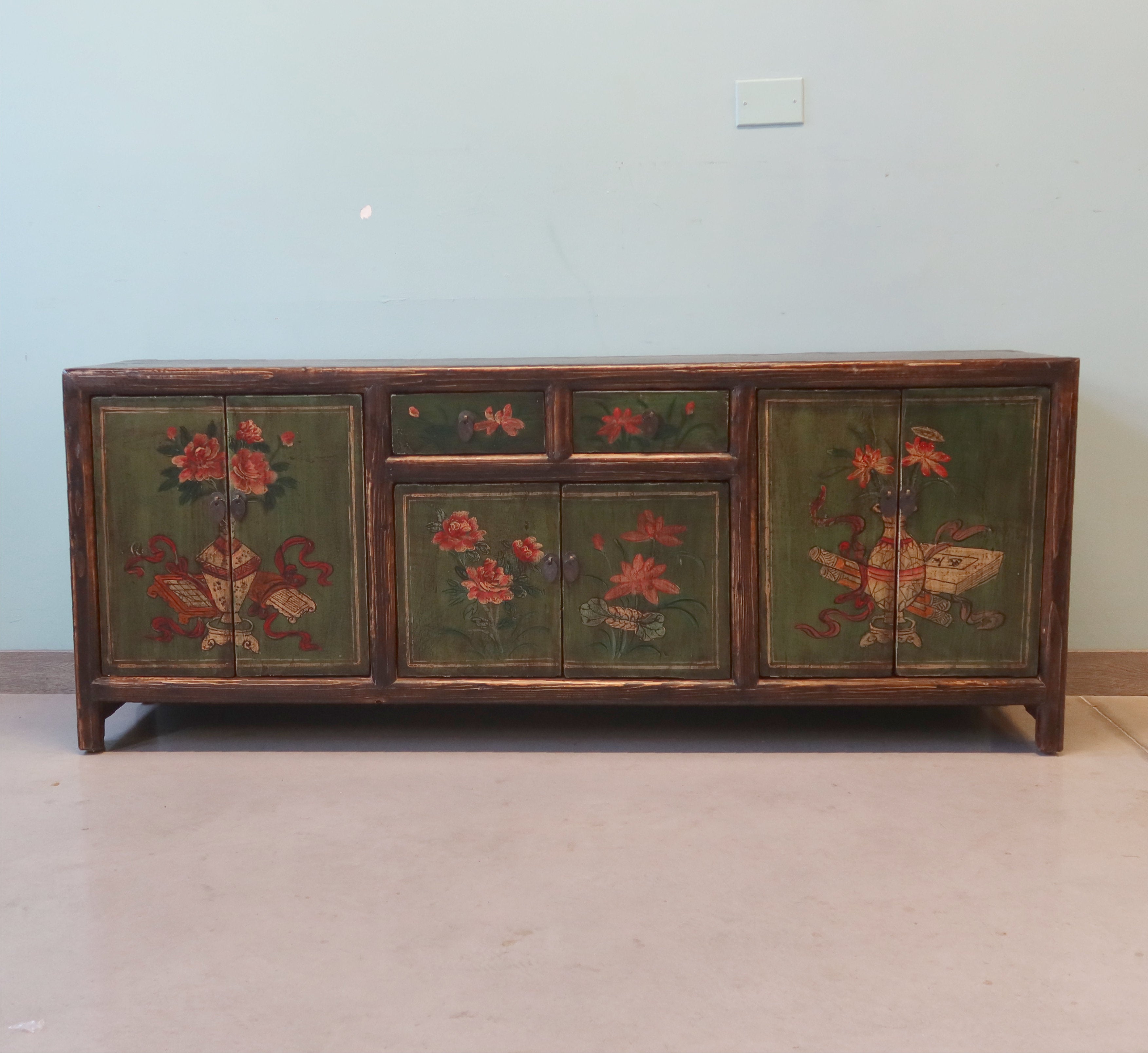 CASSAPANCA IN LACCA DECORATA