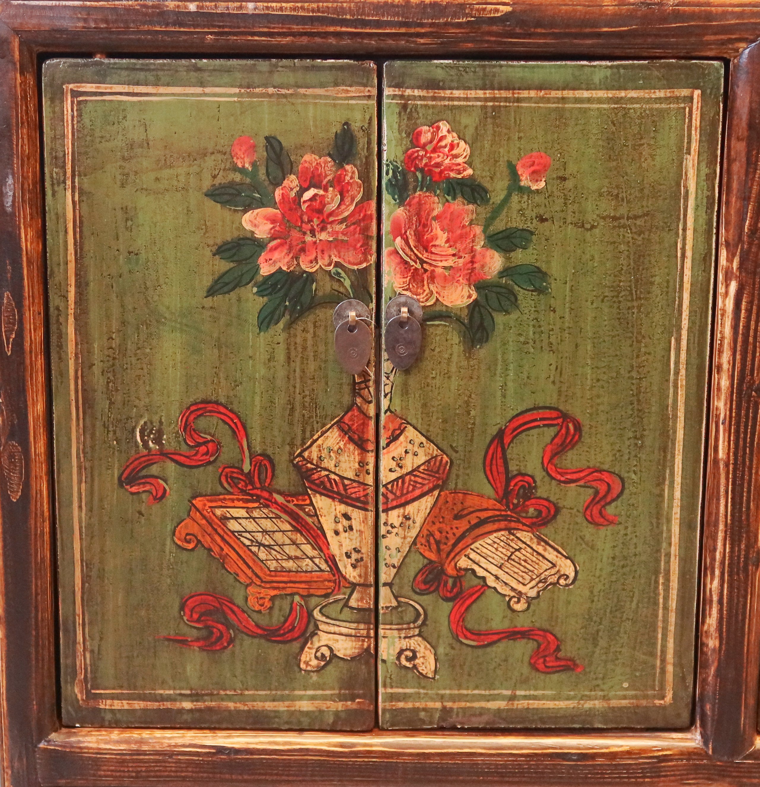 CASSAPANCA IN LACCA DECORATA