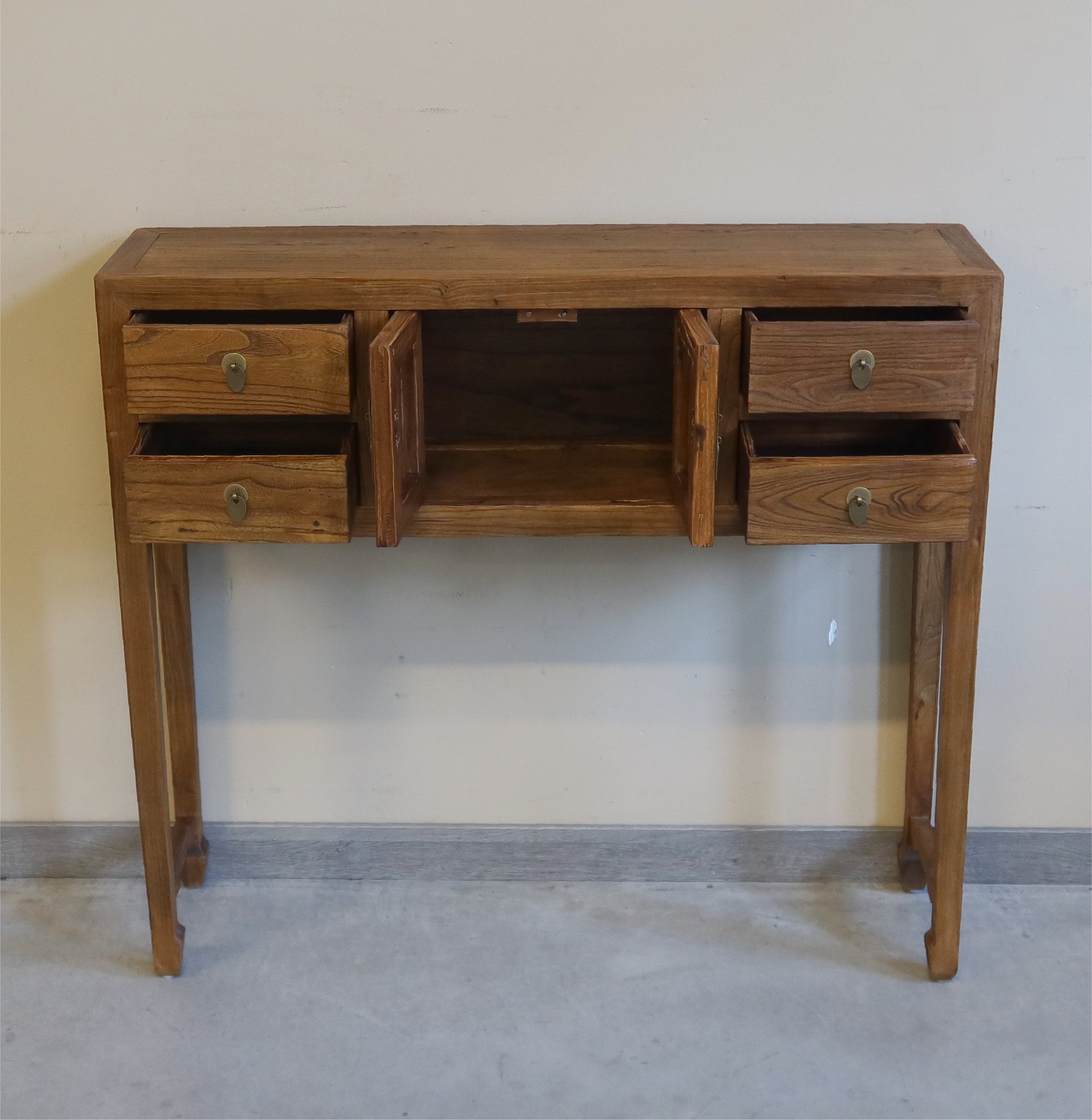 CONSOLLE CINESE OLMO NATURALE