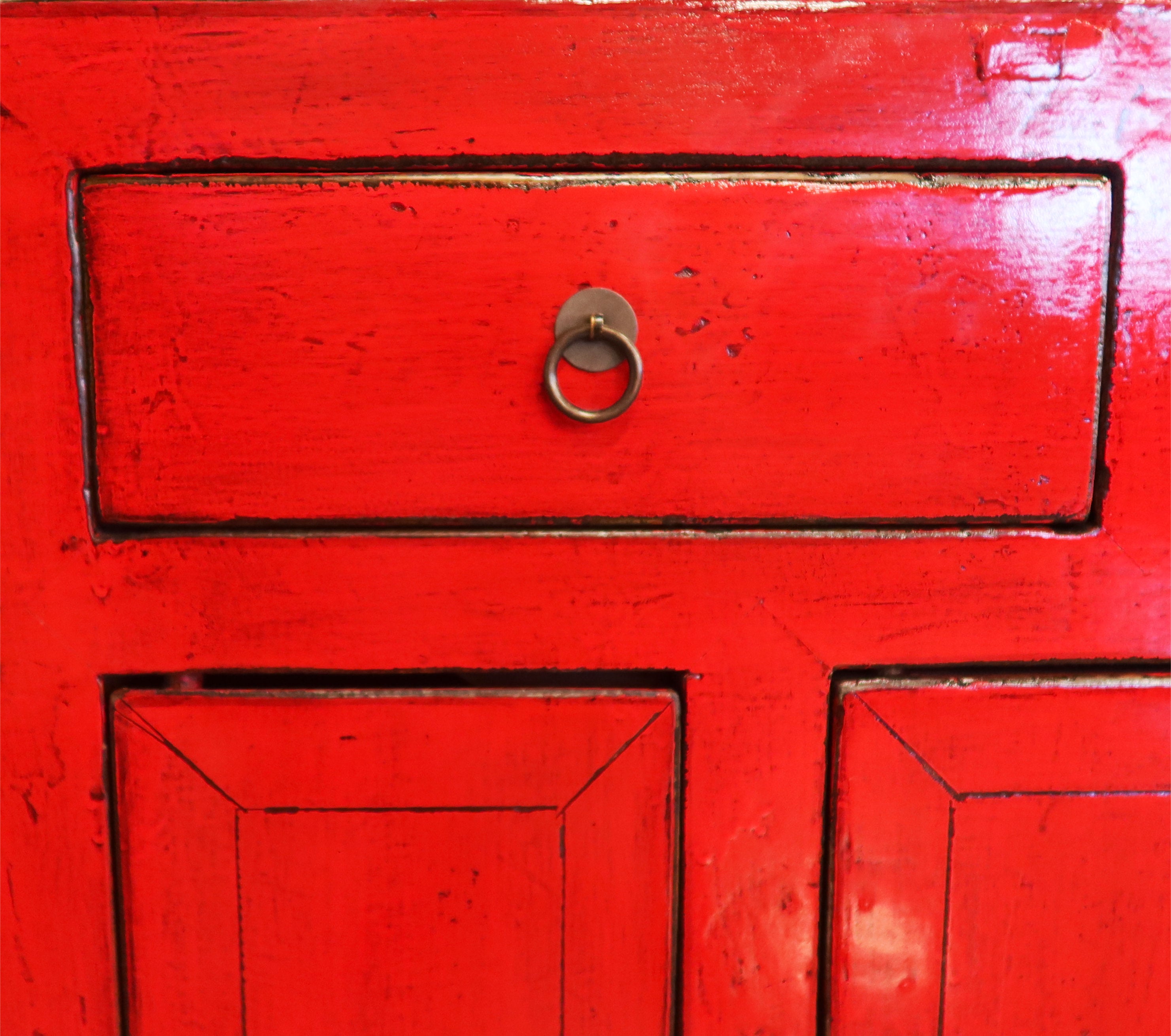 BUFFET CINESE DI TIANJIN LACCA ROSSA