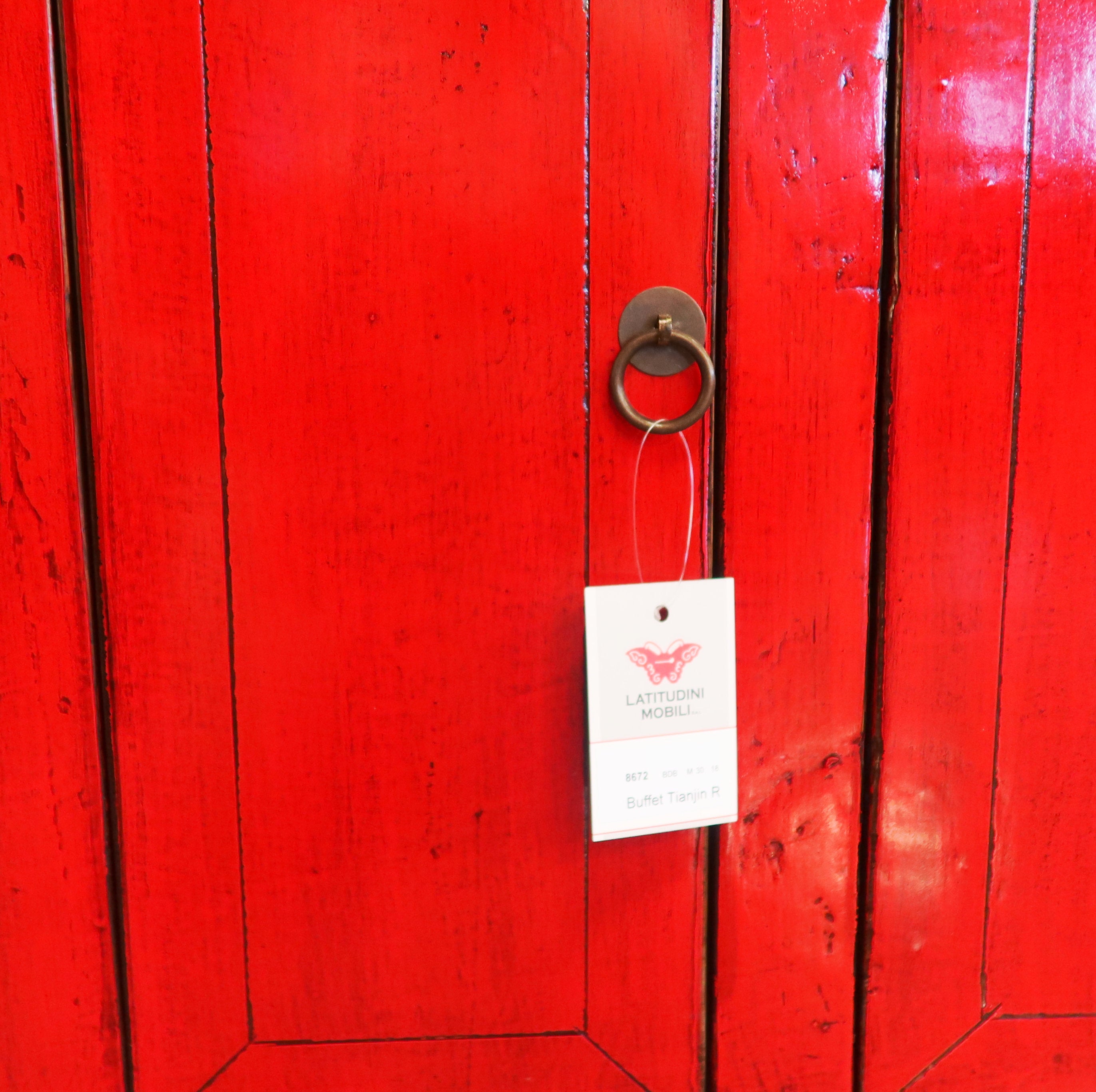 BUFFET CINESE DI TIANJIN LACCA ROSSA