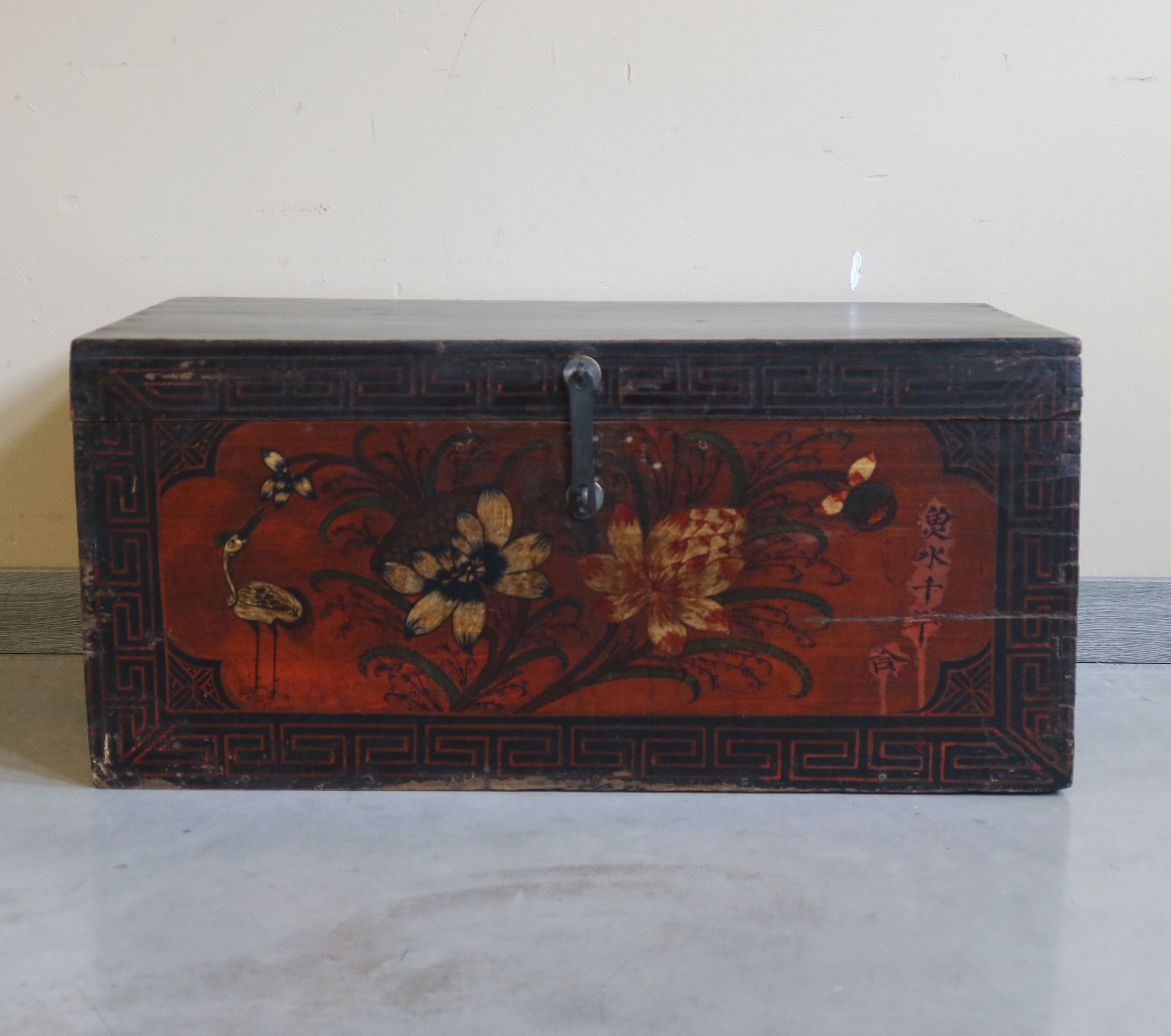 BAULE MONGOLIA DECORO FLOREALE