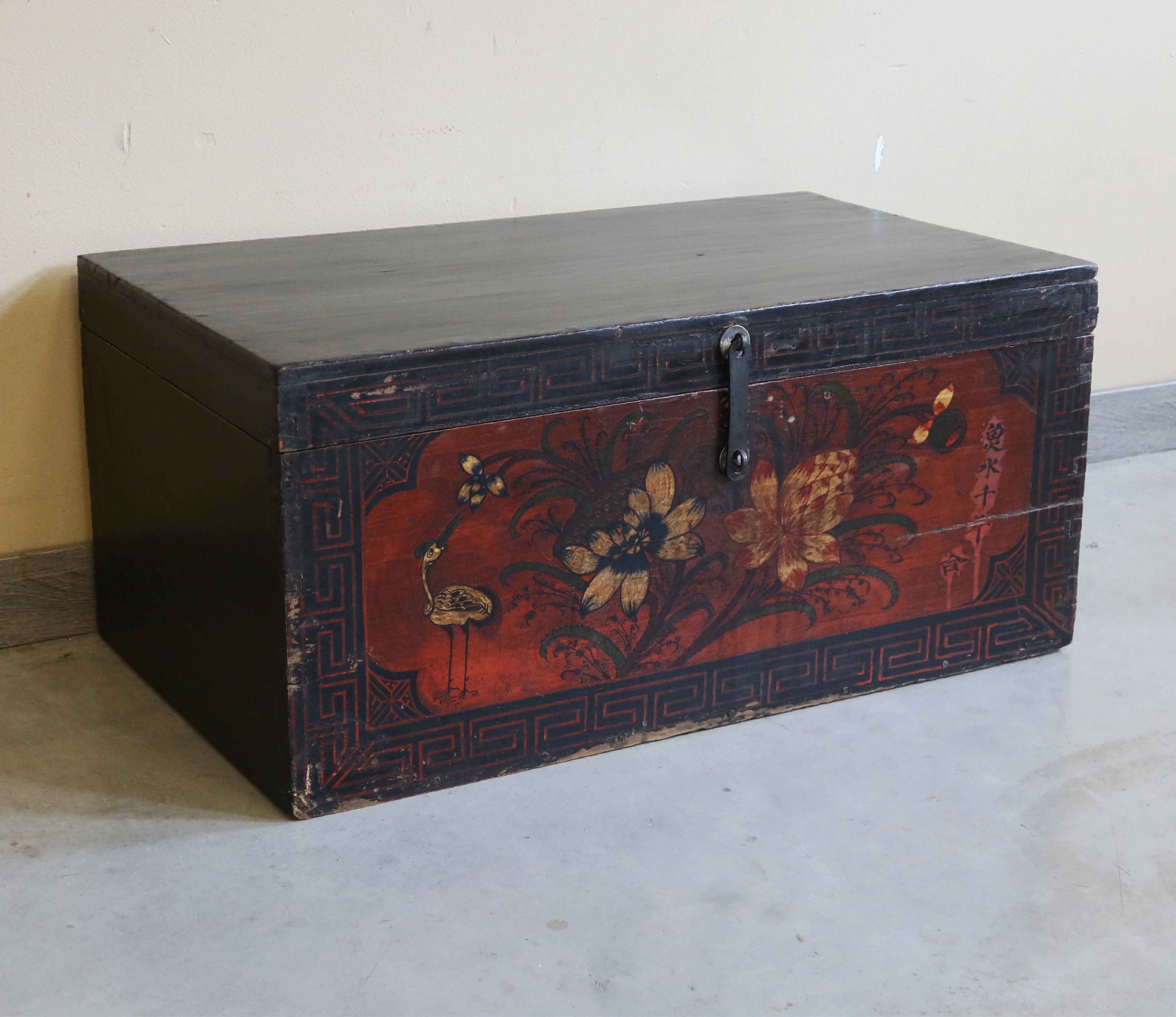 BAULE MONGOLIA DECORO FLOREALE