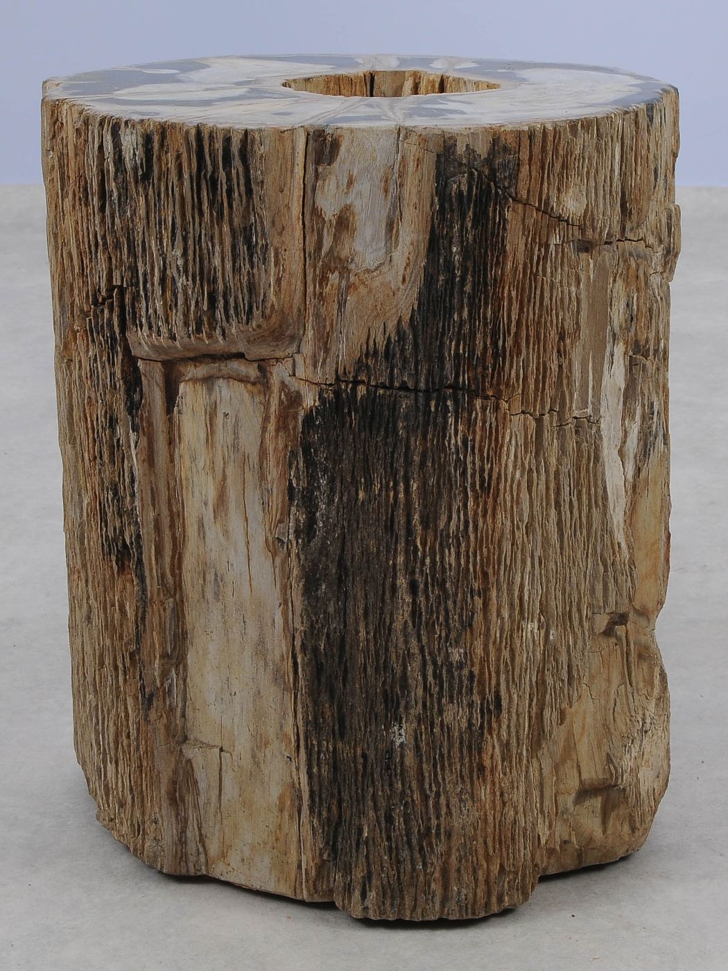 Tavolino tronco in legno pietrificato - 51325