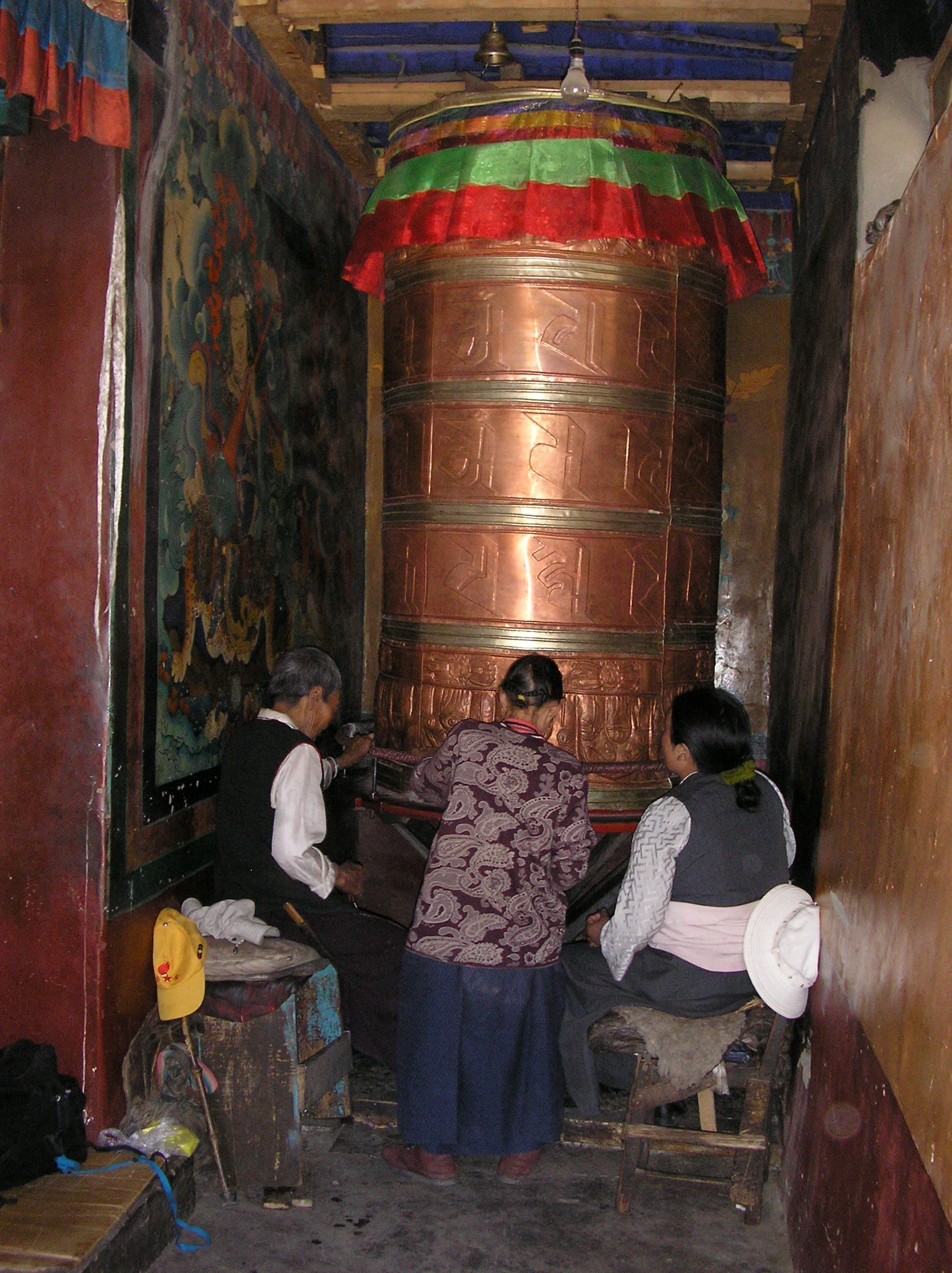 La ruota da preghiera in Tibet