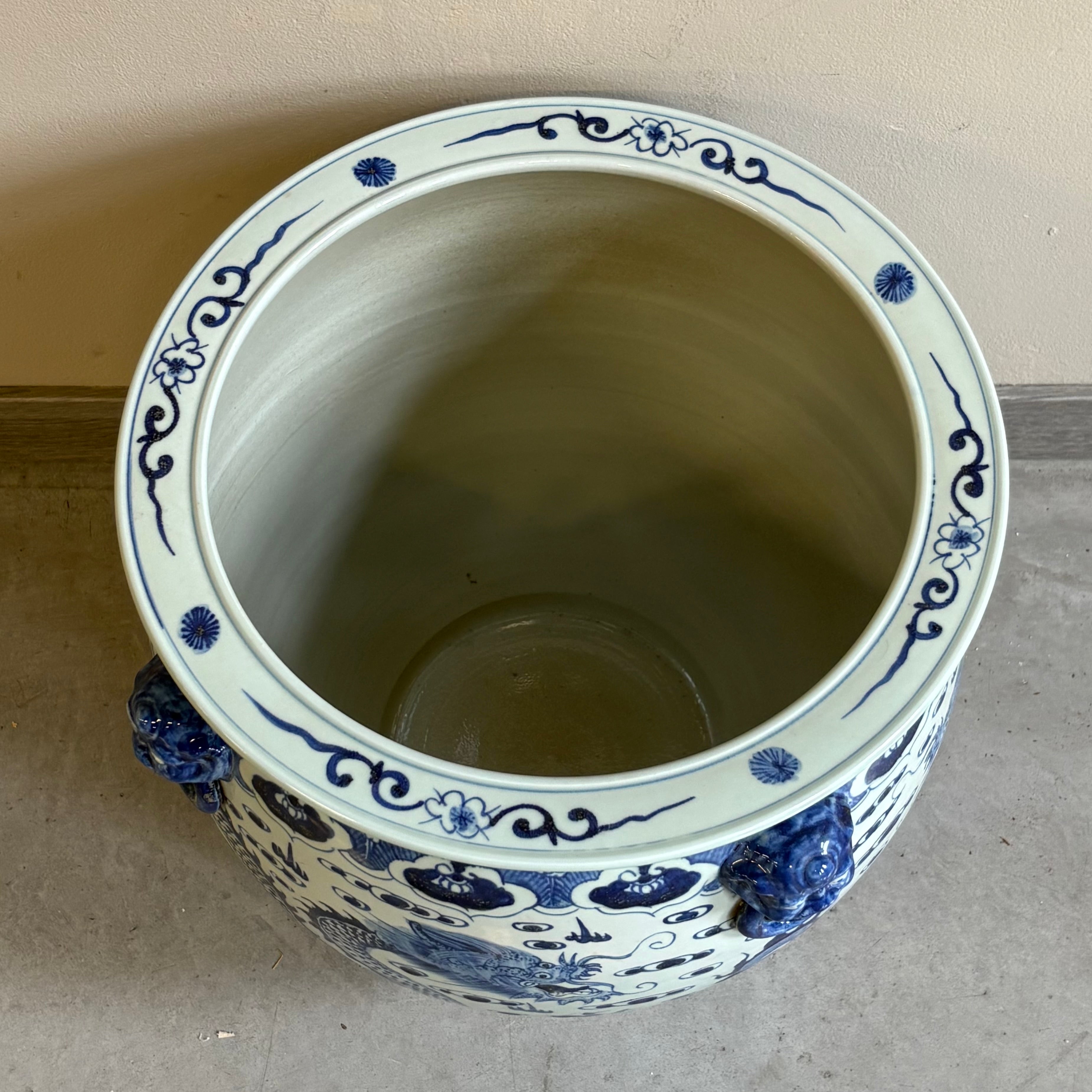 VASO CINESE CACHEPOT IN CERAMICA DECORATA