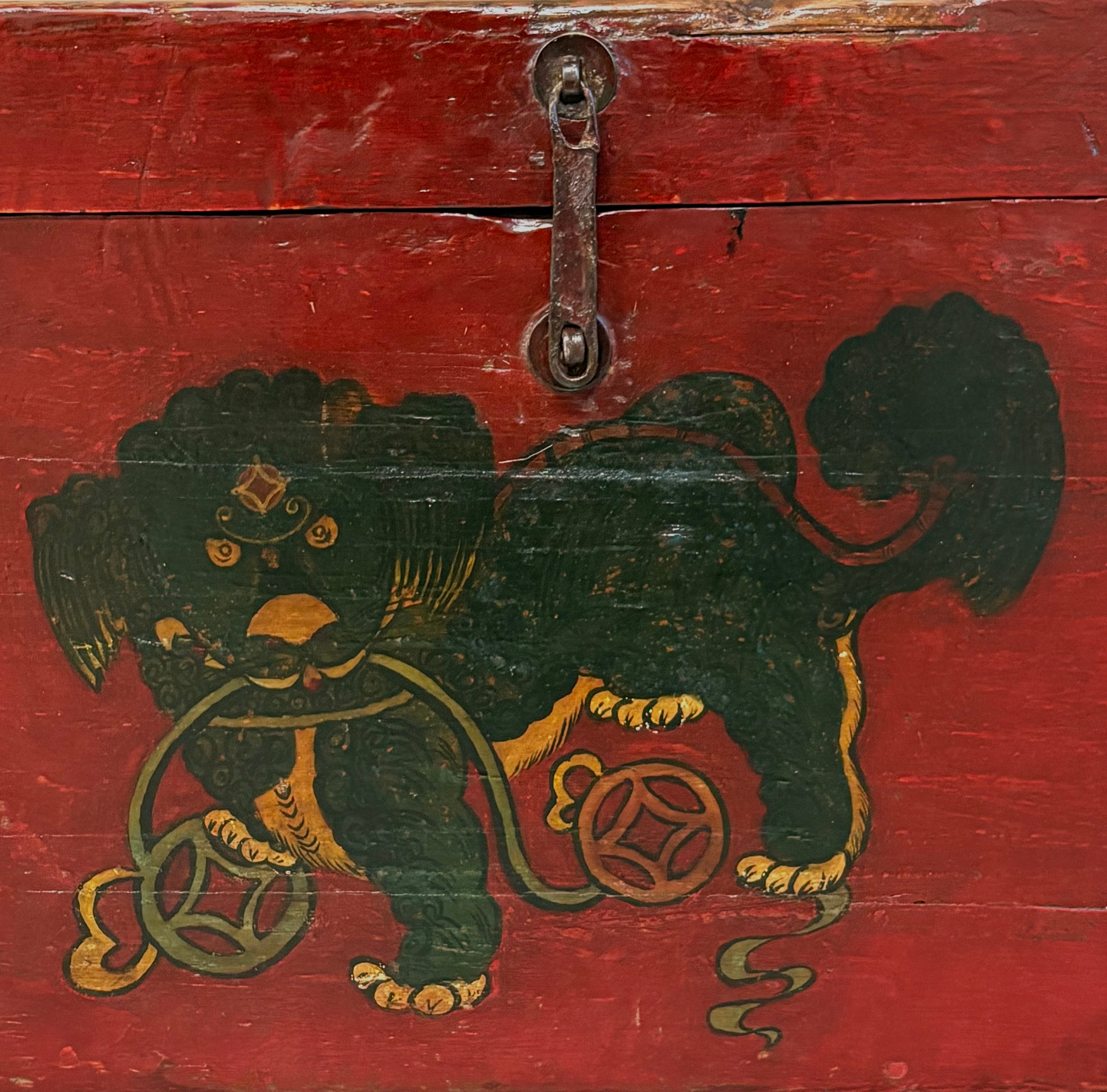 BAULETTO MONGOLIA RAFFIGURAZIONE LEONCANE