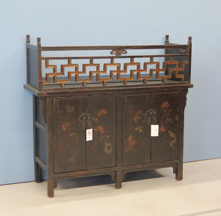 CREDENZA CINESE DECORATA CON "BALAUSTRA"