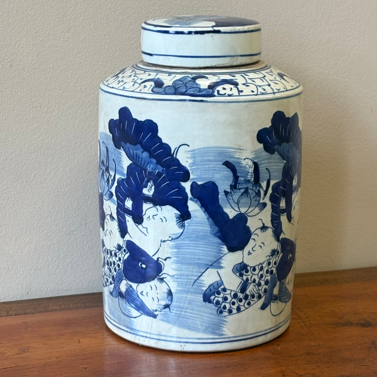 VASO CILINDRICO IN CERAMICA DIPINTA