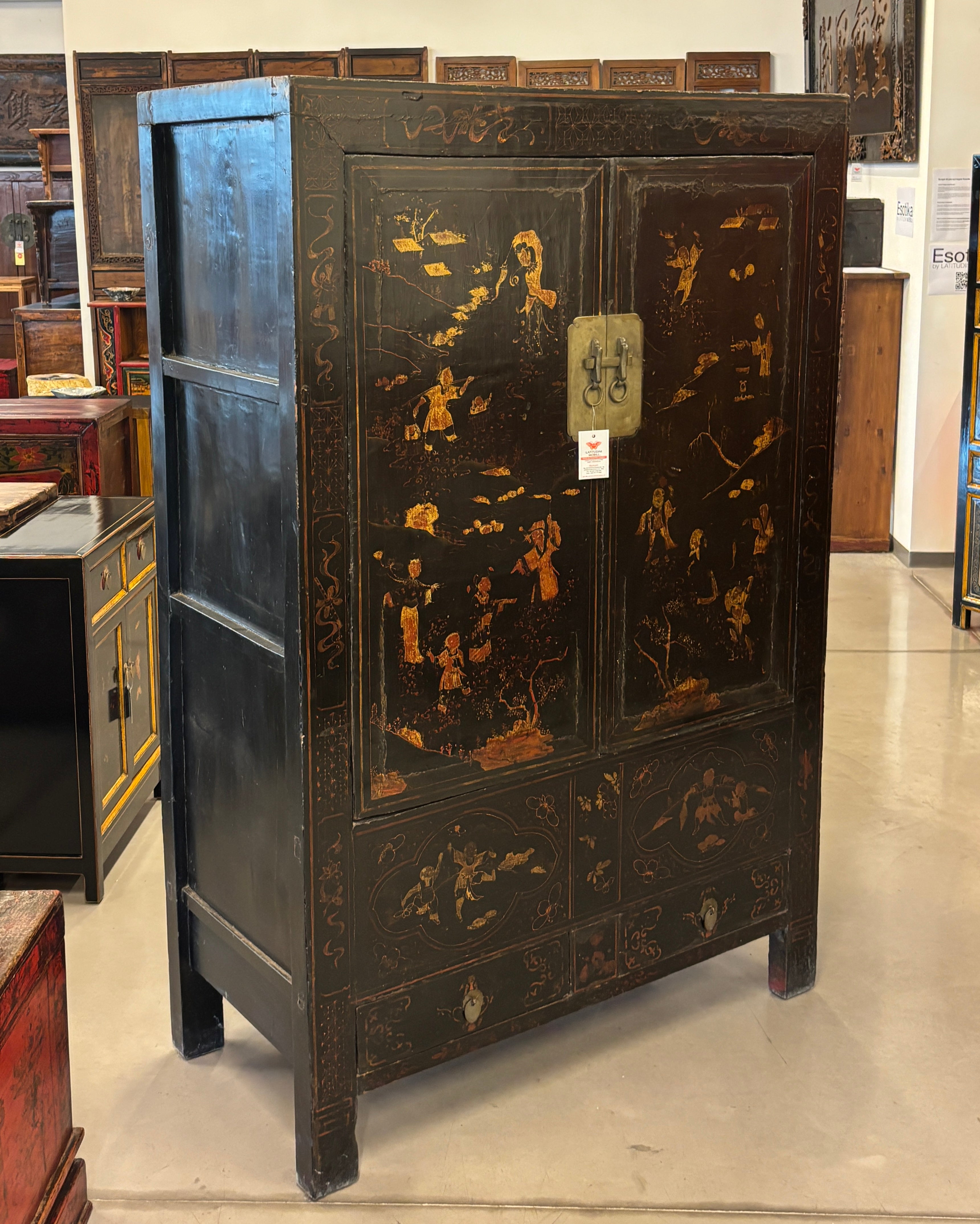 ARMADIO CINESE SHANXI CON DECORI