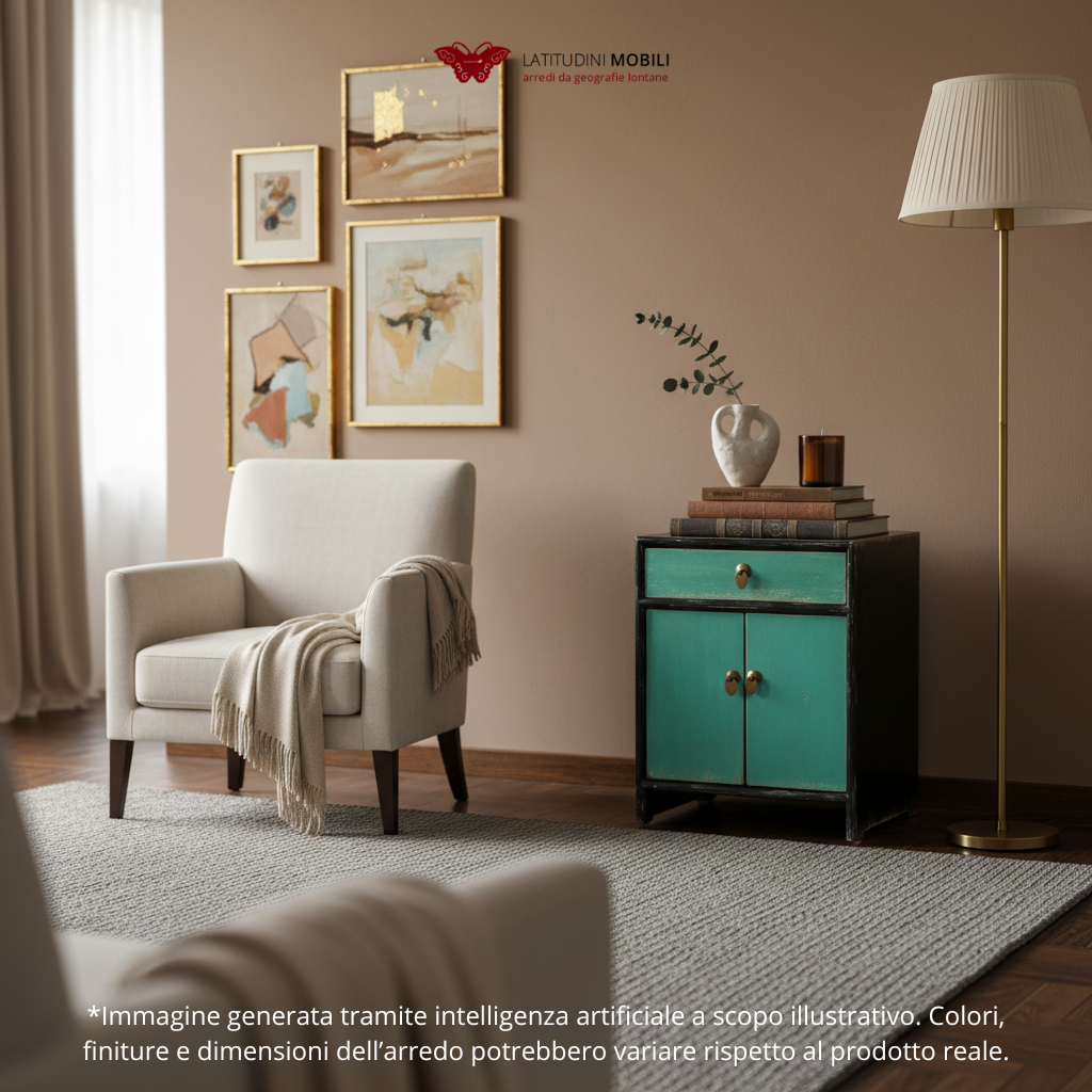 COMODINO CINESE LACCATO
