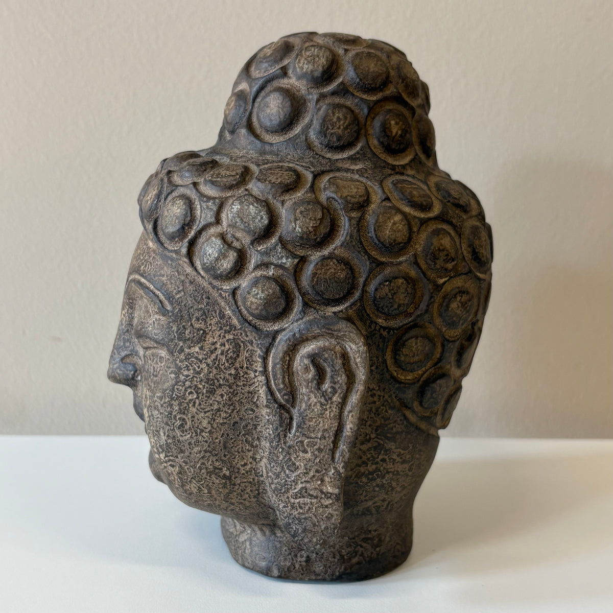 PICCOLA TESTA DI BUDDHA IN PIETRA