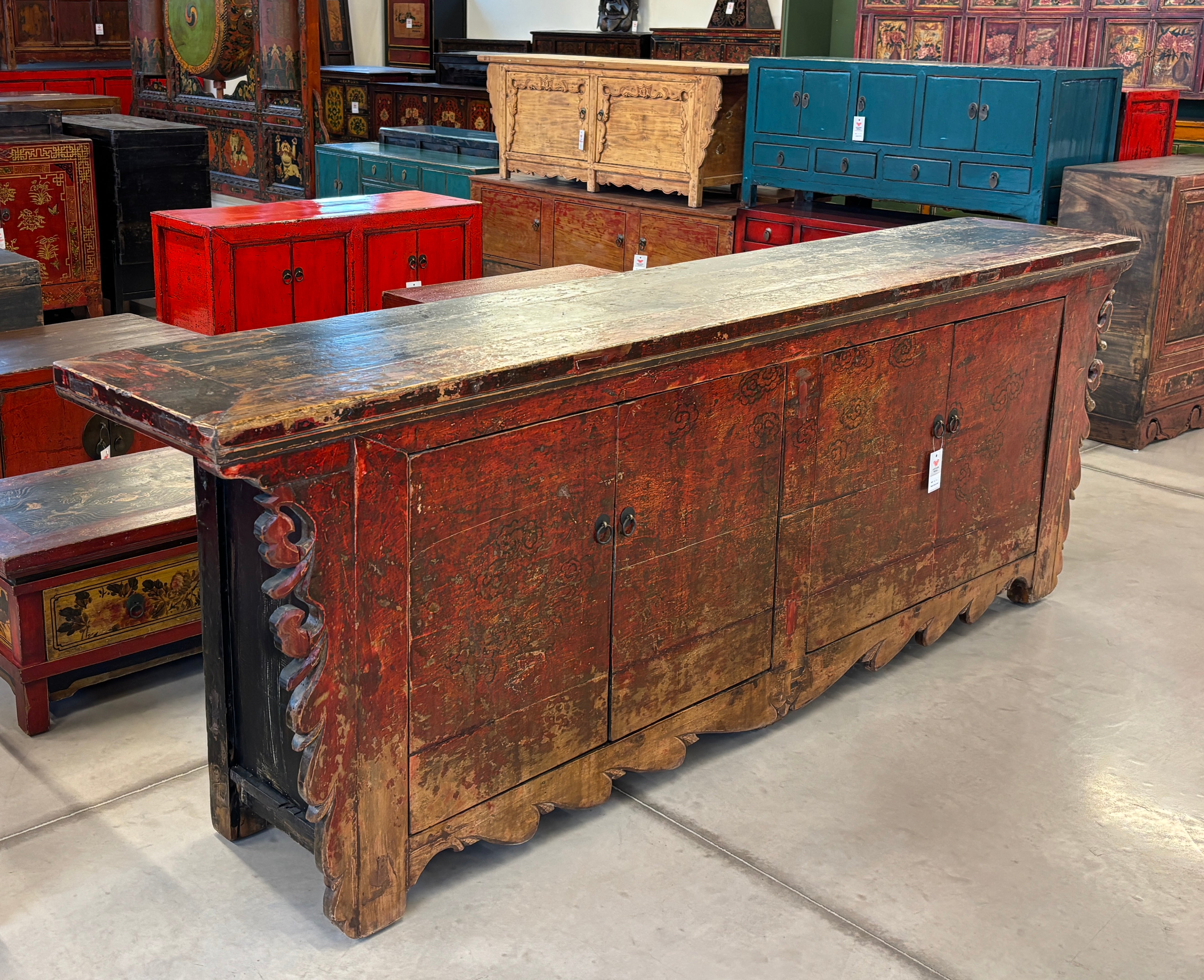 GRANDE CREDENZA ALTARE CINESE DEL GANZU