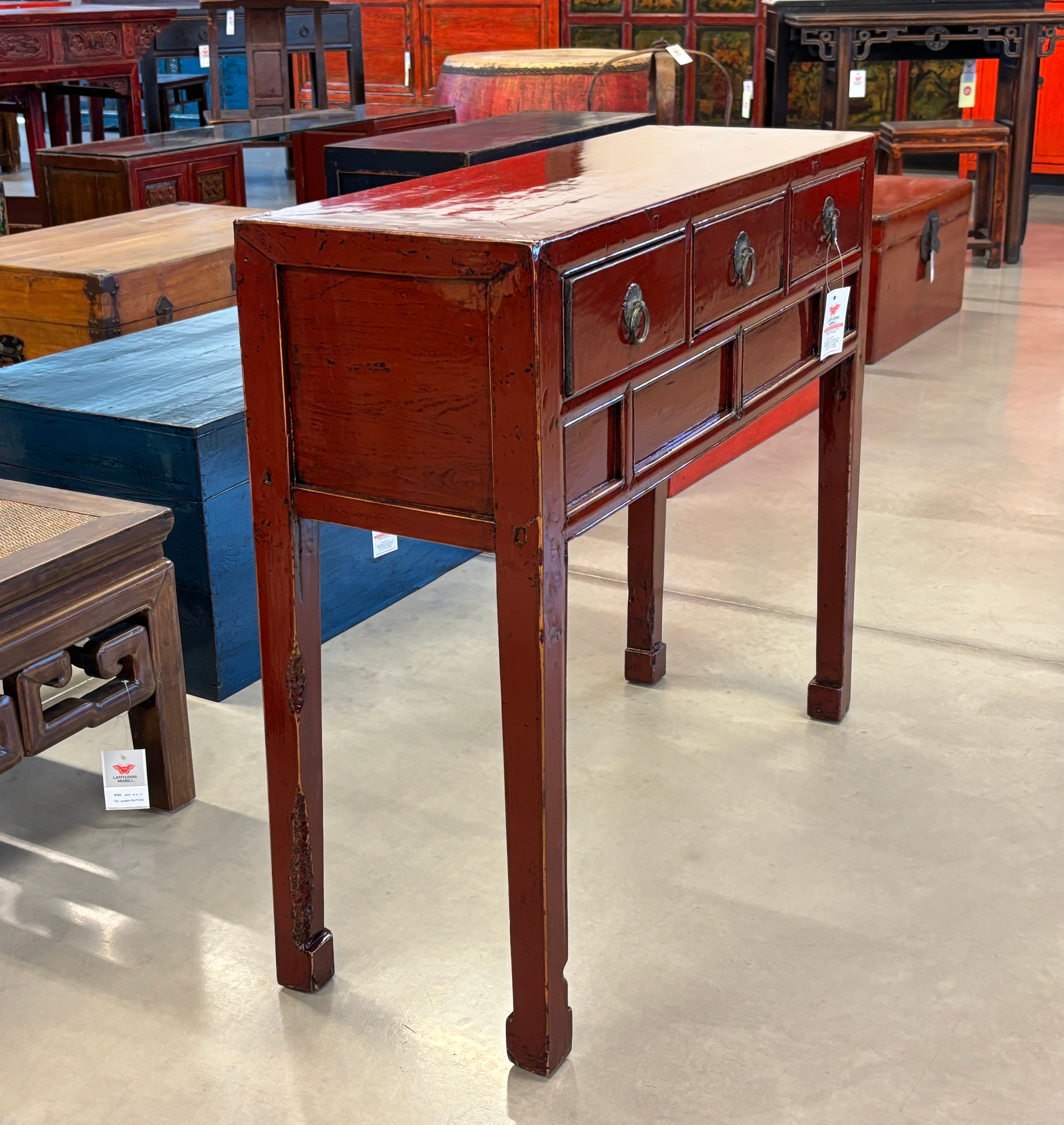 CONSOLLE CINESE LACCA ROSSA