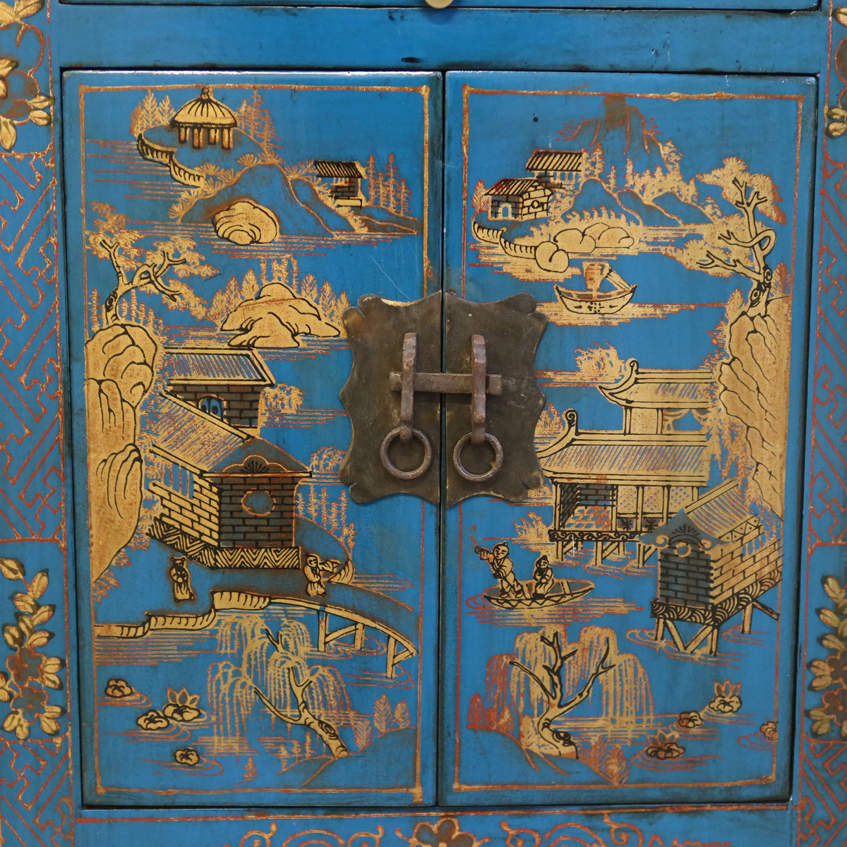 COMODINI CINESI SHANXI LACCA DECORATA