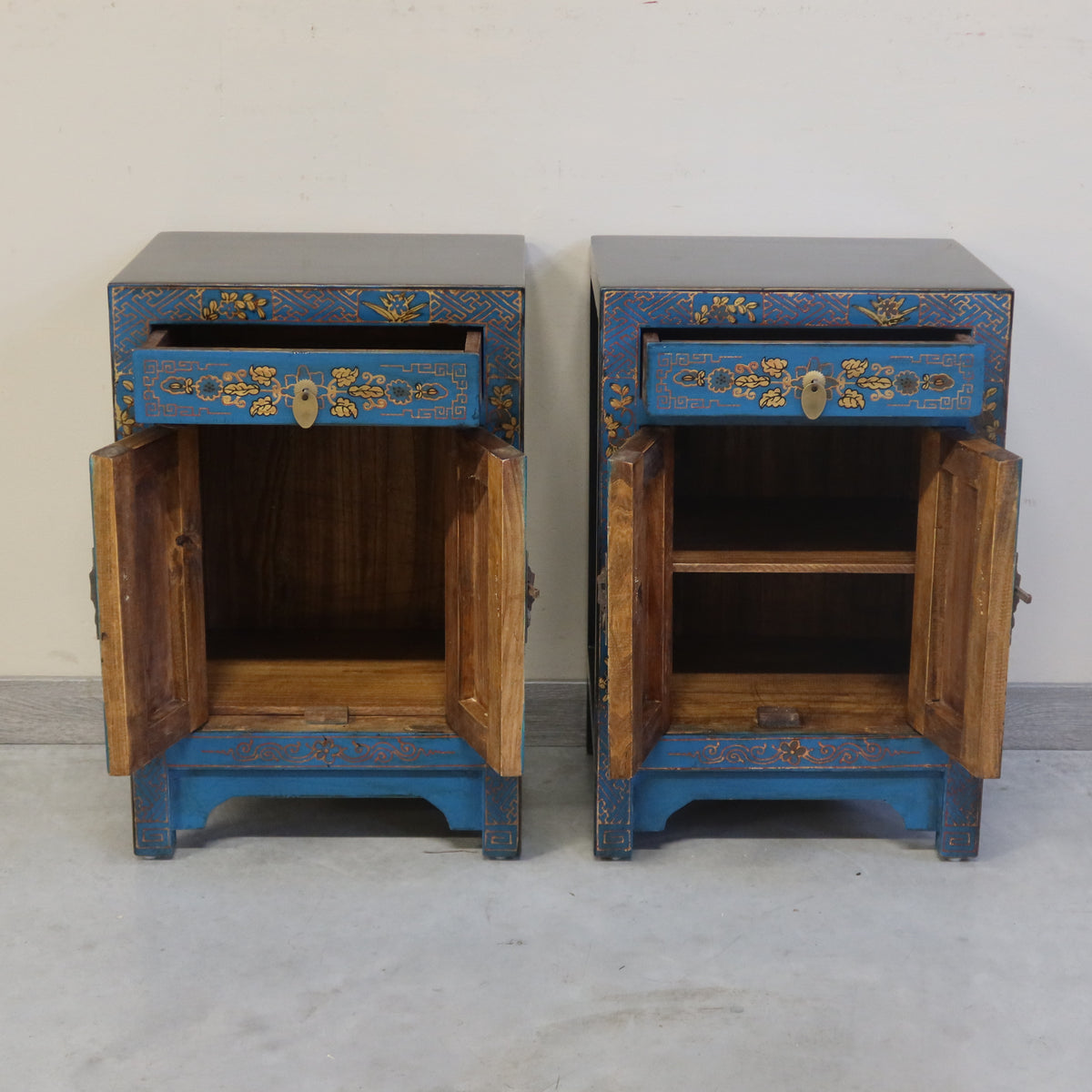 COMODINI CINESI SHANXI LACCA DECORATA