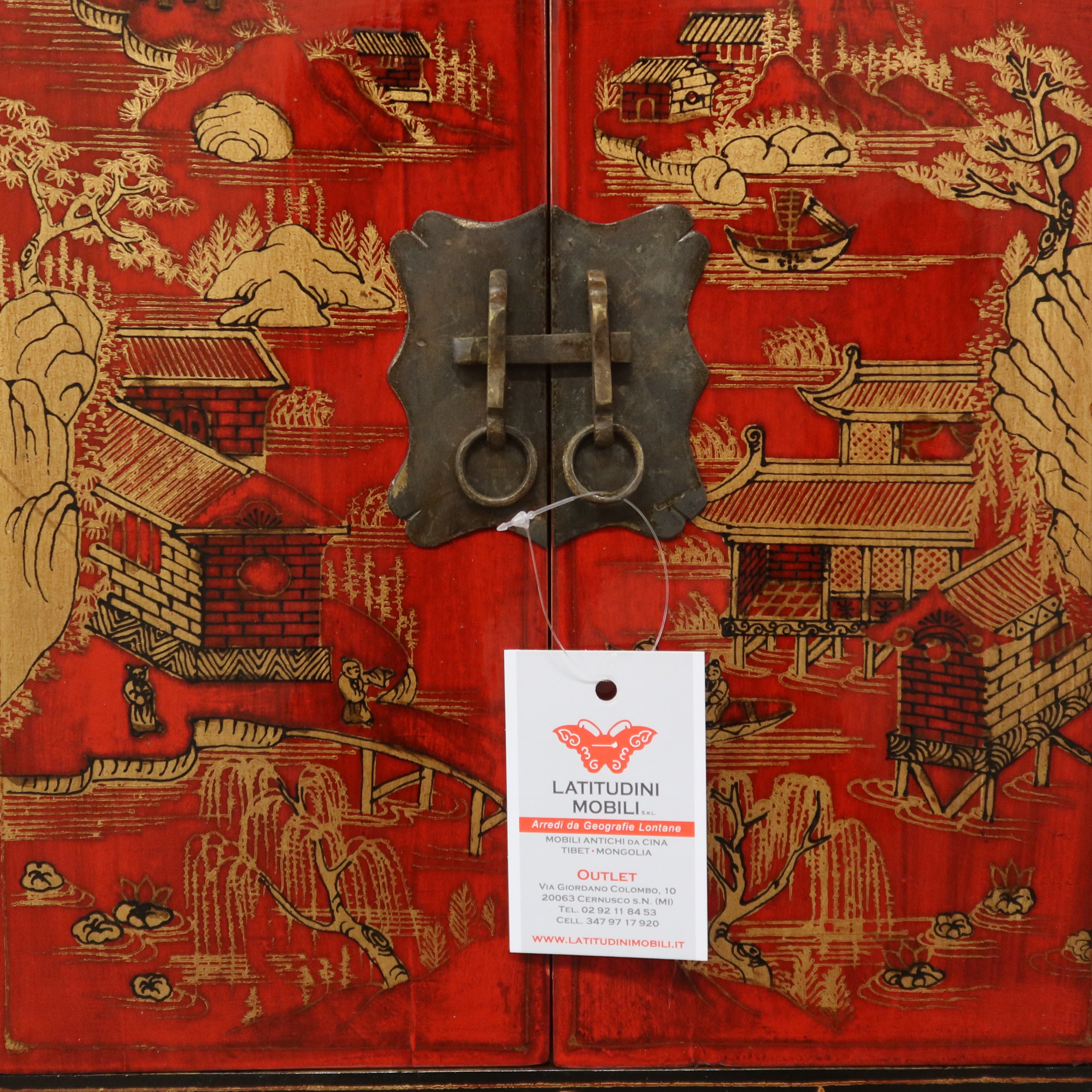 COMODINO CINESE DECORATO