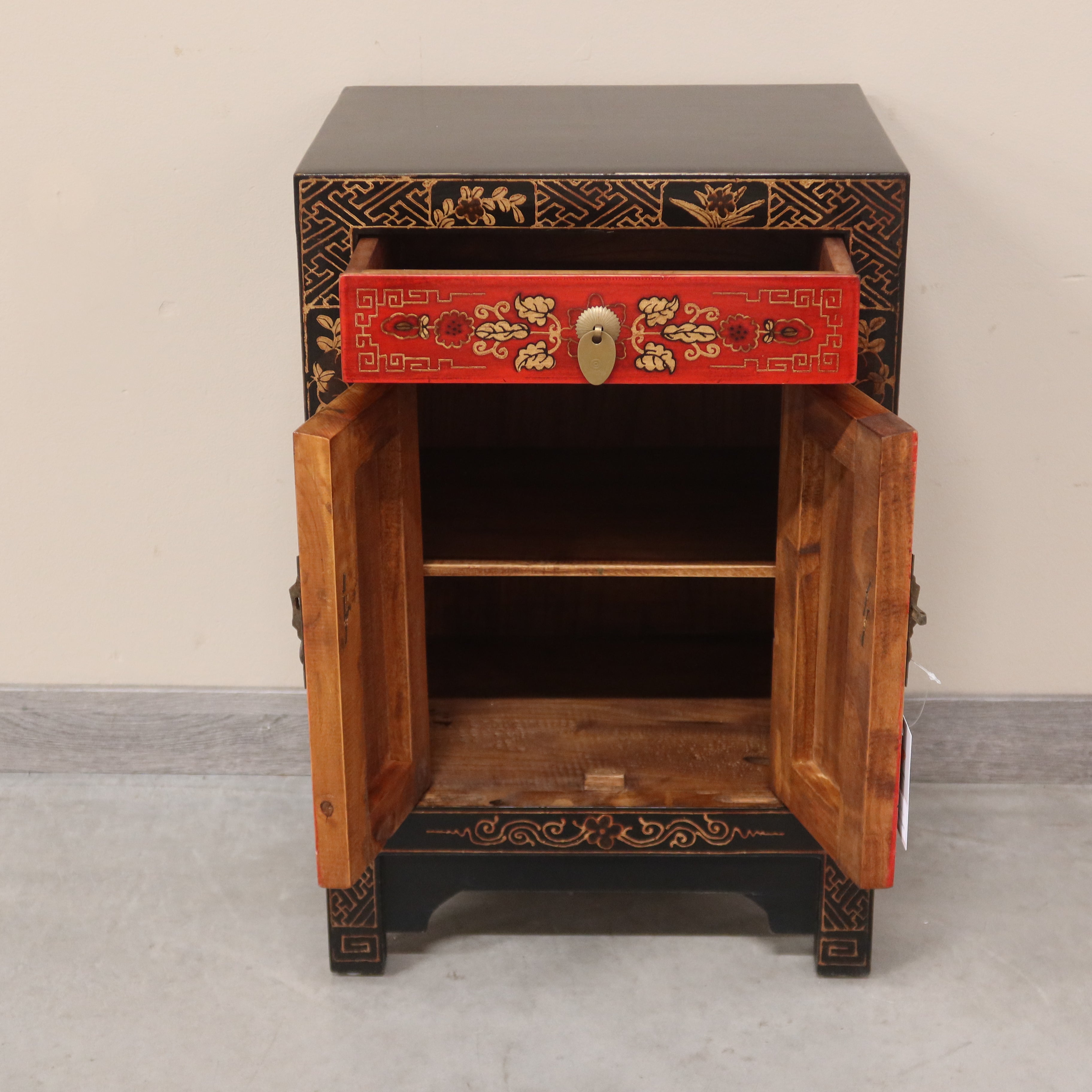 COMODINO CINESE DECORATO