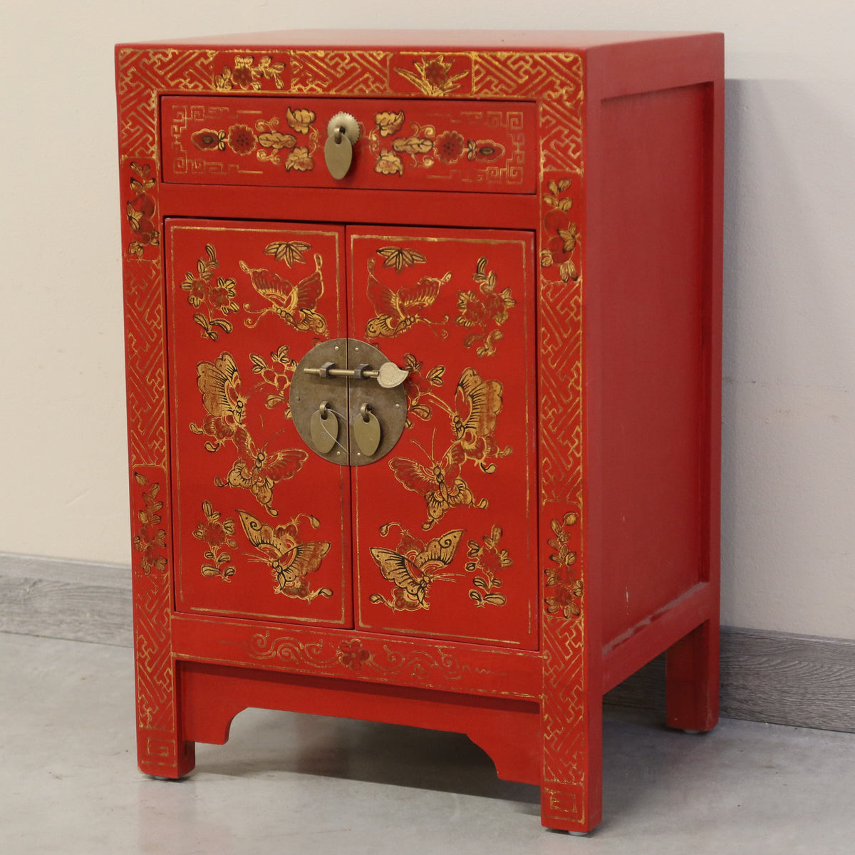 COMODINO CINESE DELLO SHANXI DECORATO