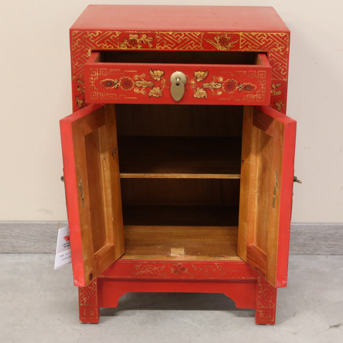 COMODINO CINESE DELLO SHANXI DECORATO